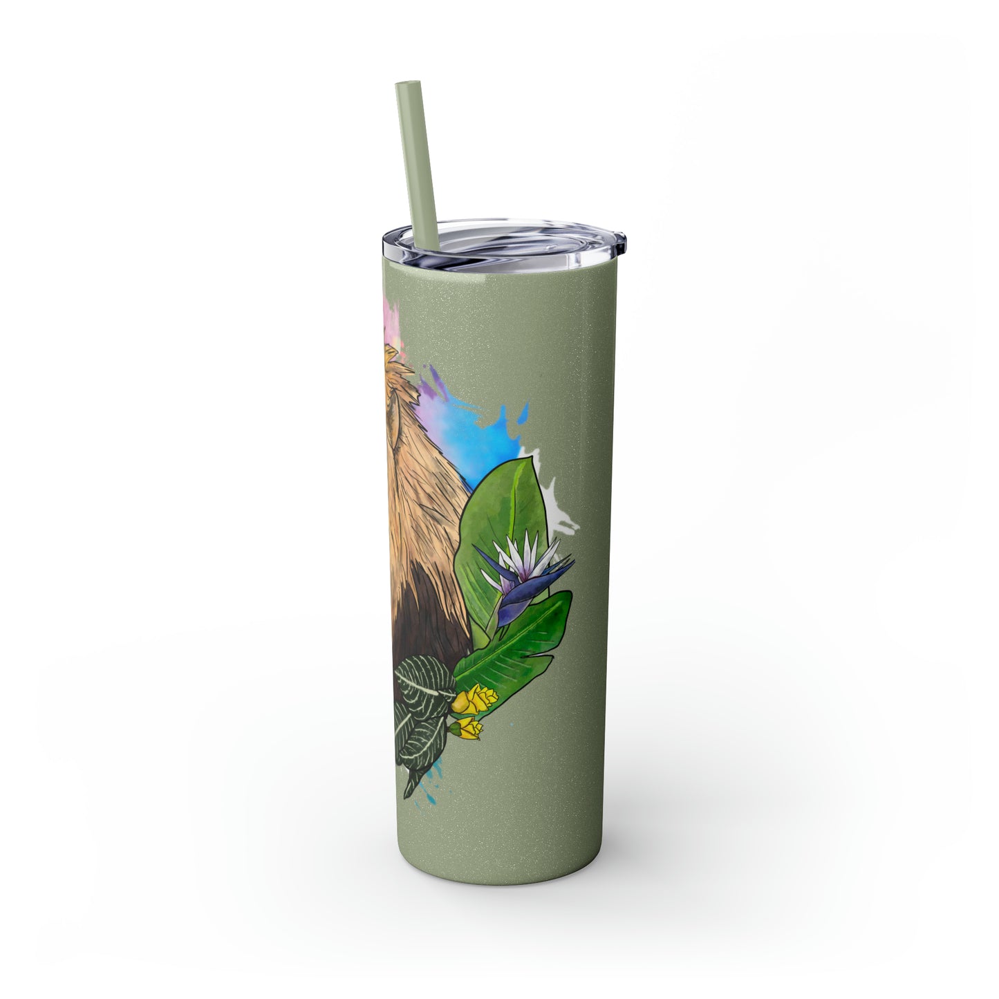 Lion Tumbler with Straw, 20oz