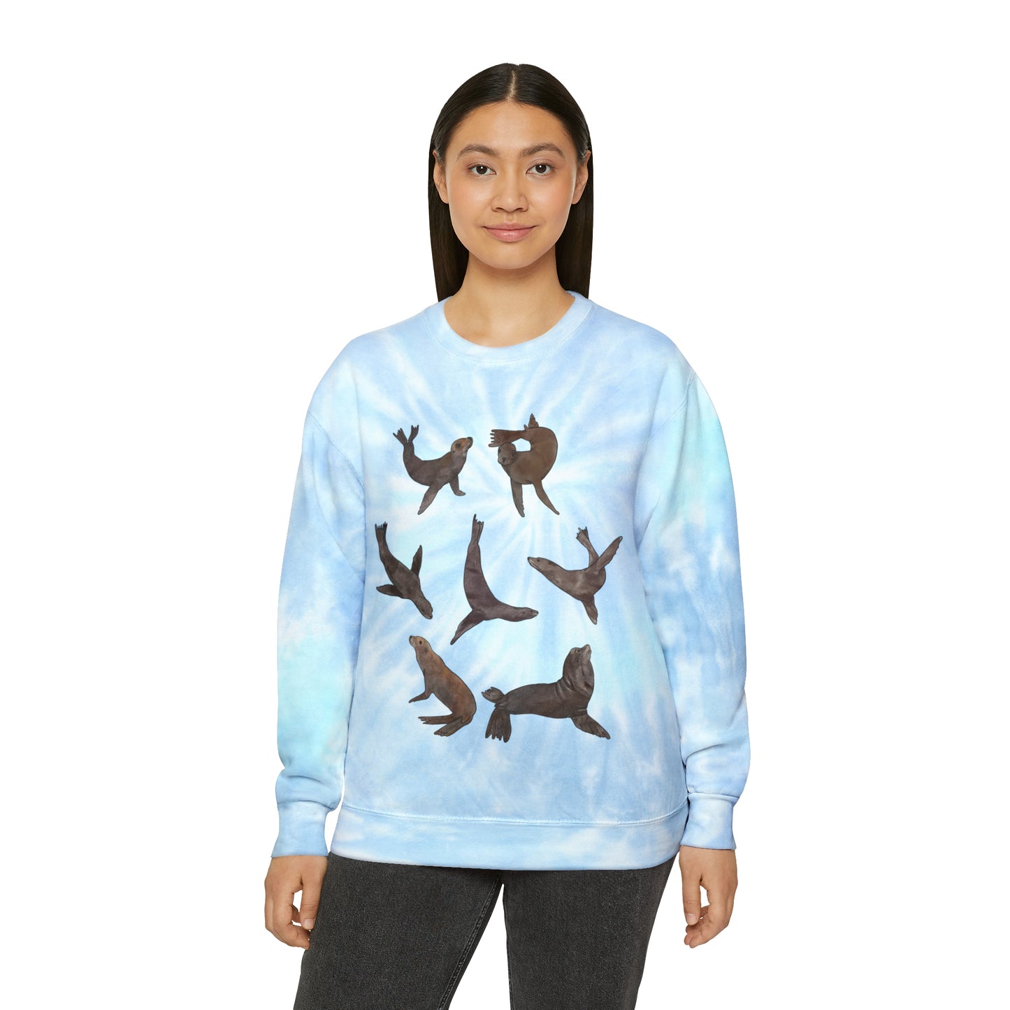 Sea Lion Tie-Dye Sweatshirt
