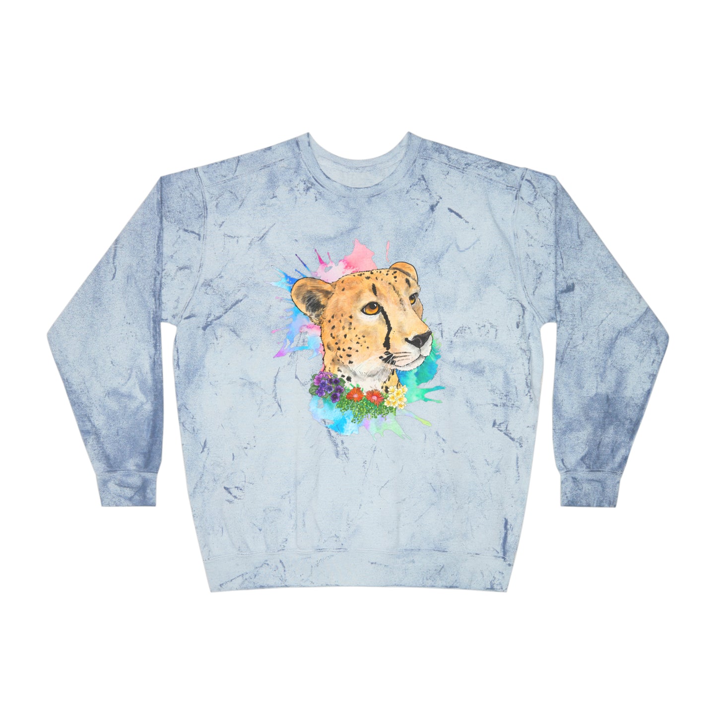 Cheetah Color Blast Crewneck Sweatshirt