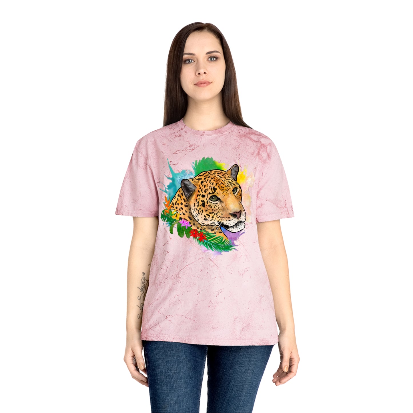 Jaguar Floral Comfort Colors Color Blast T-Shirt