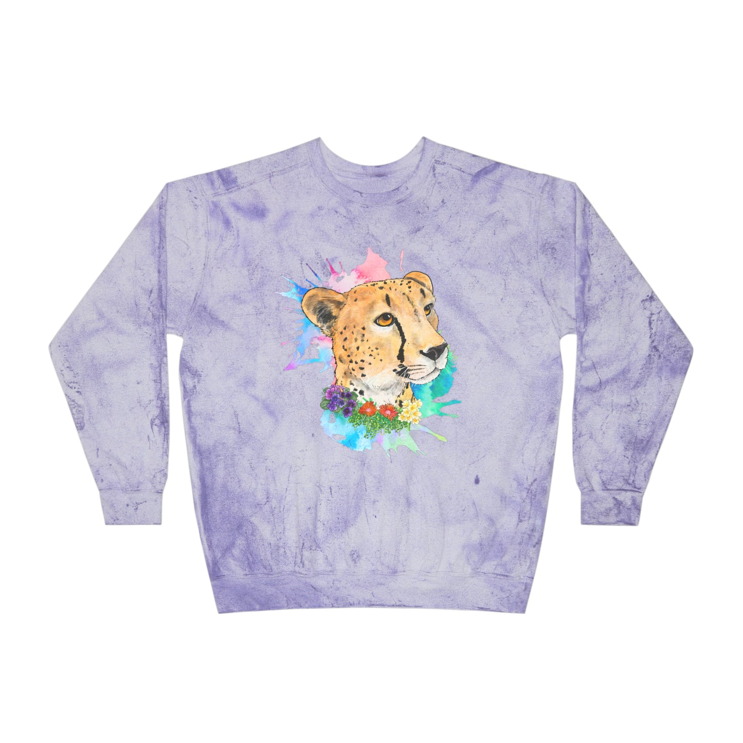 Cheetah Color Blast Crewneck Sweatshirt