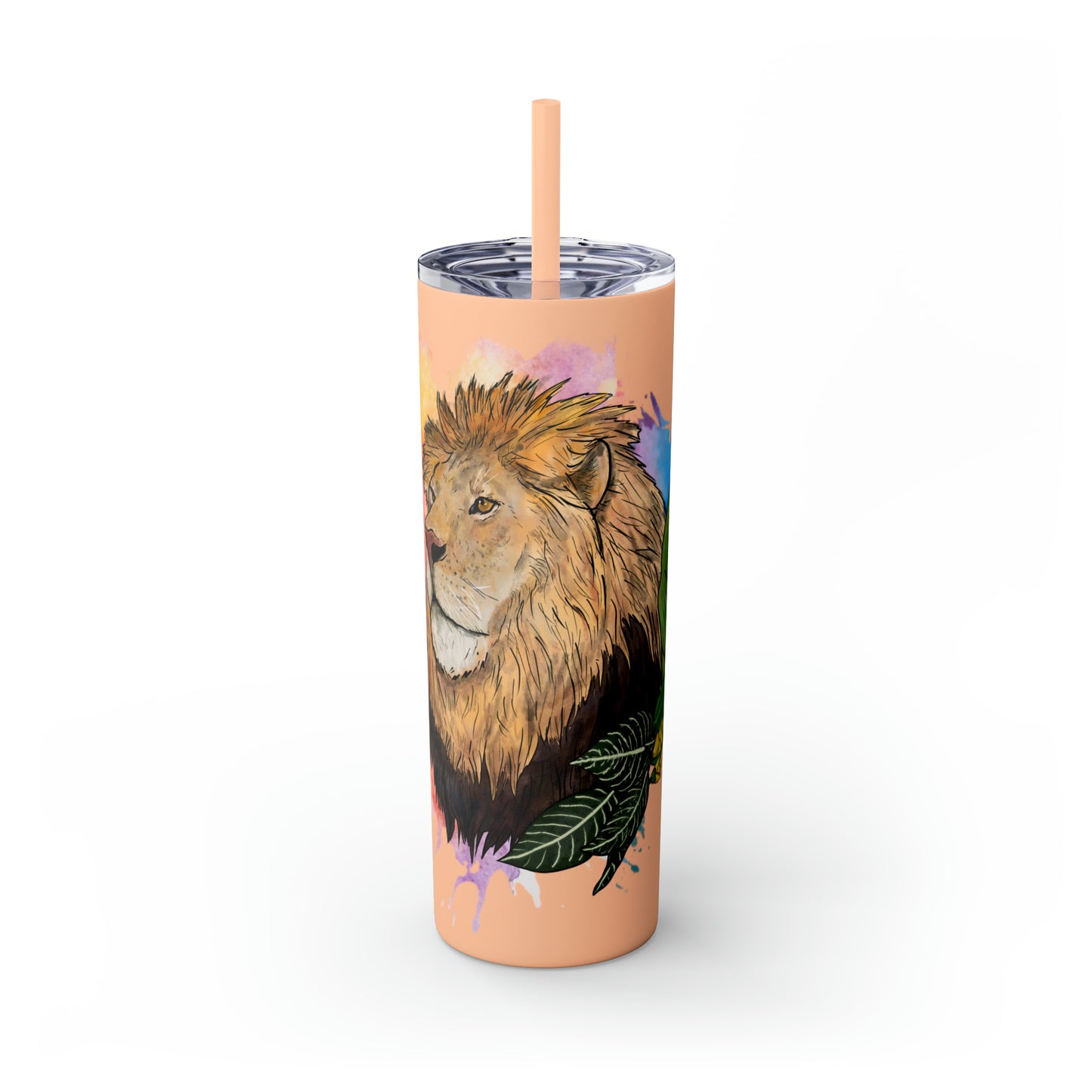 Lion Tumbler with Straw, 20oz