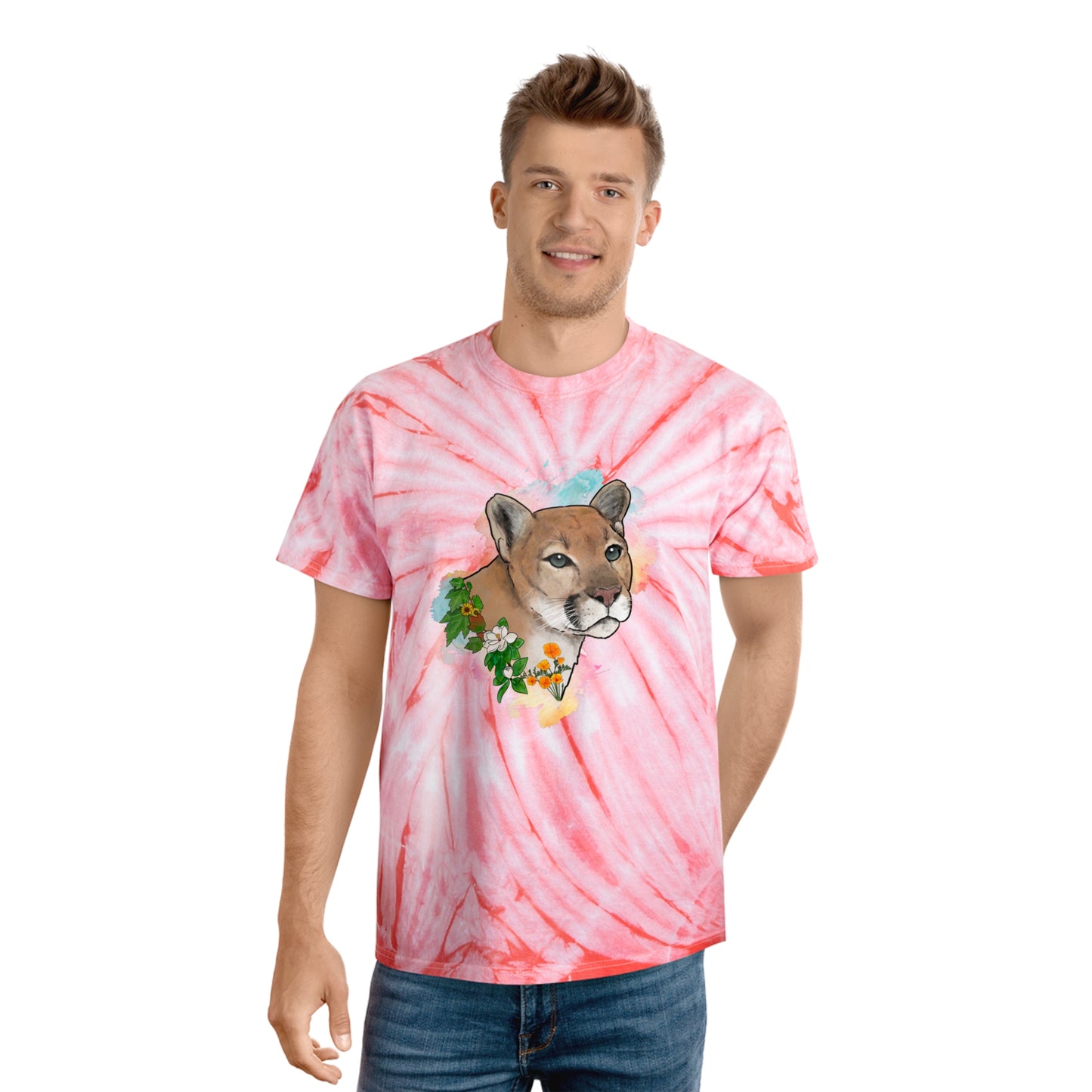 Mountain Lion Tie-Dye Tee, Cyclone