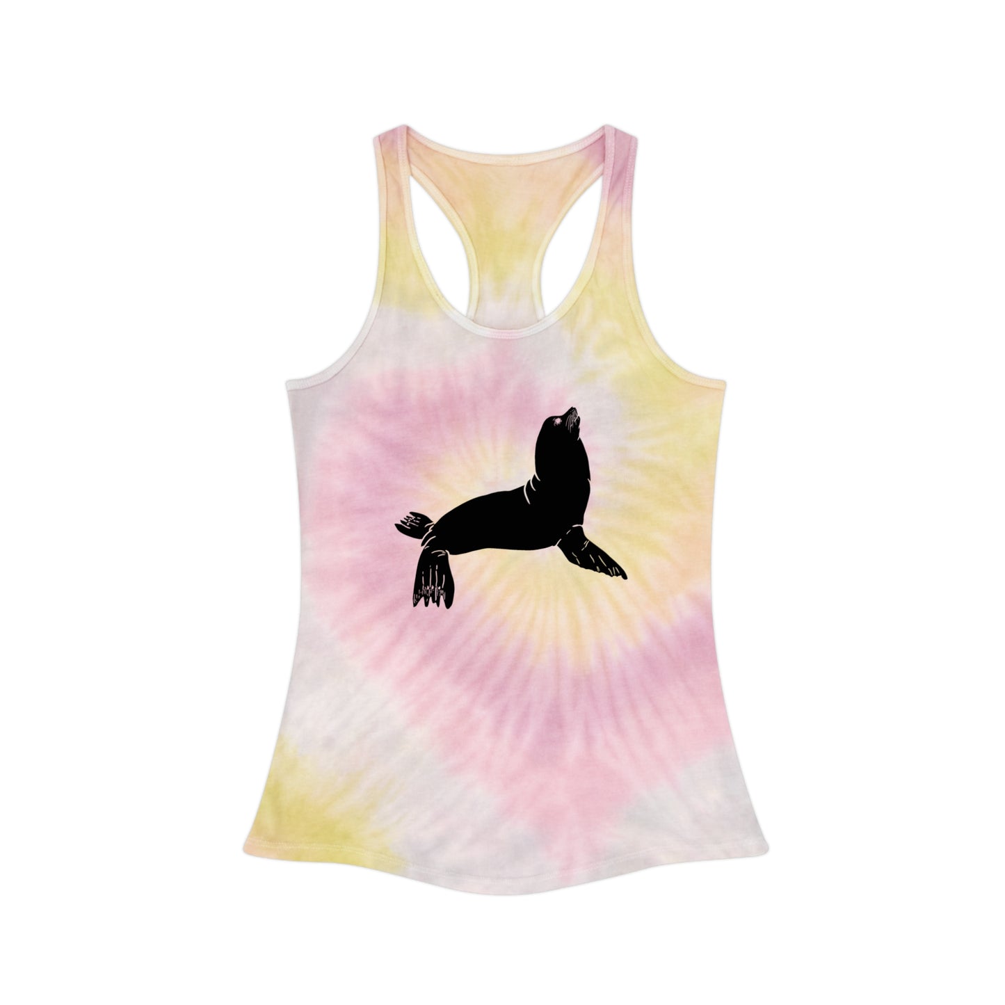 Sea Lion Solid Tie Dye Racerback Tank Top