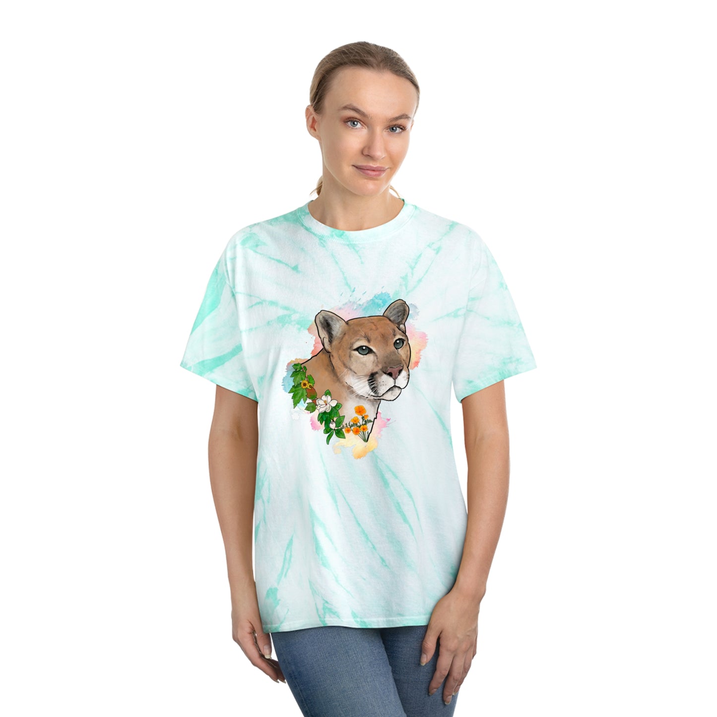 Mountain Lion Tie-Dye Tee, Cyclone