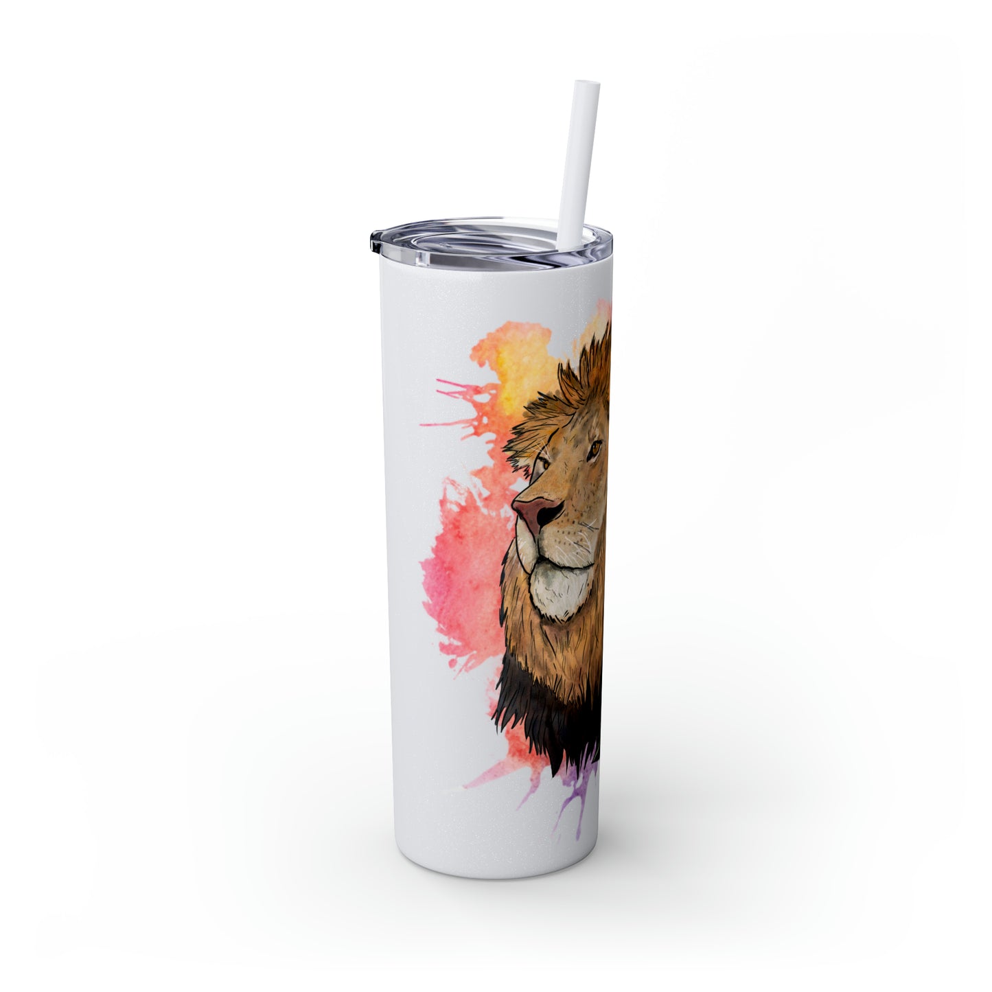 Lion Tumbler with Straw, 20oz