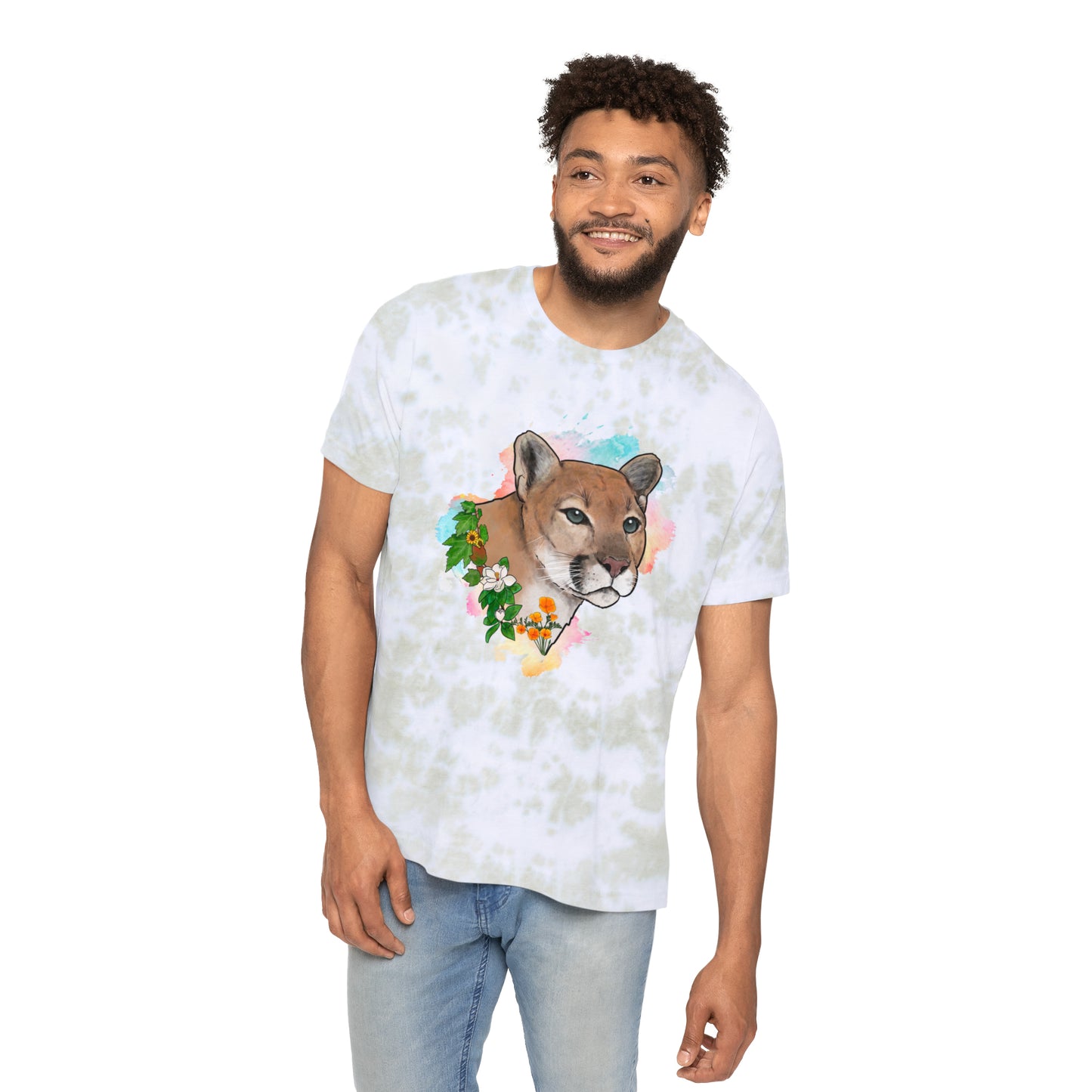 Mountain Lion Tie-Dyed T-Shirt