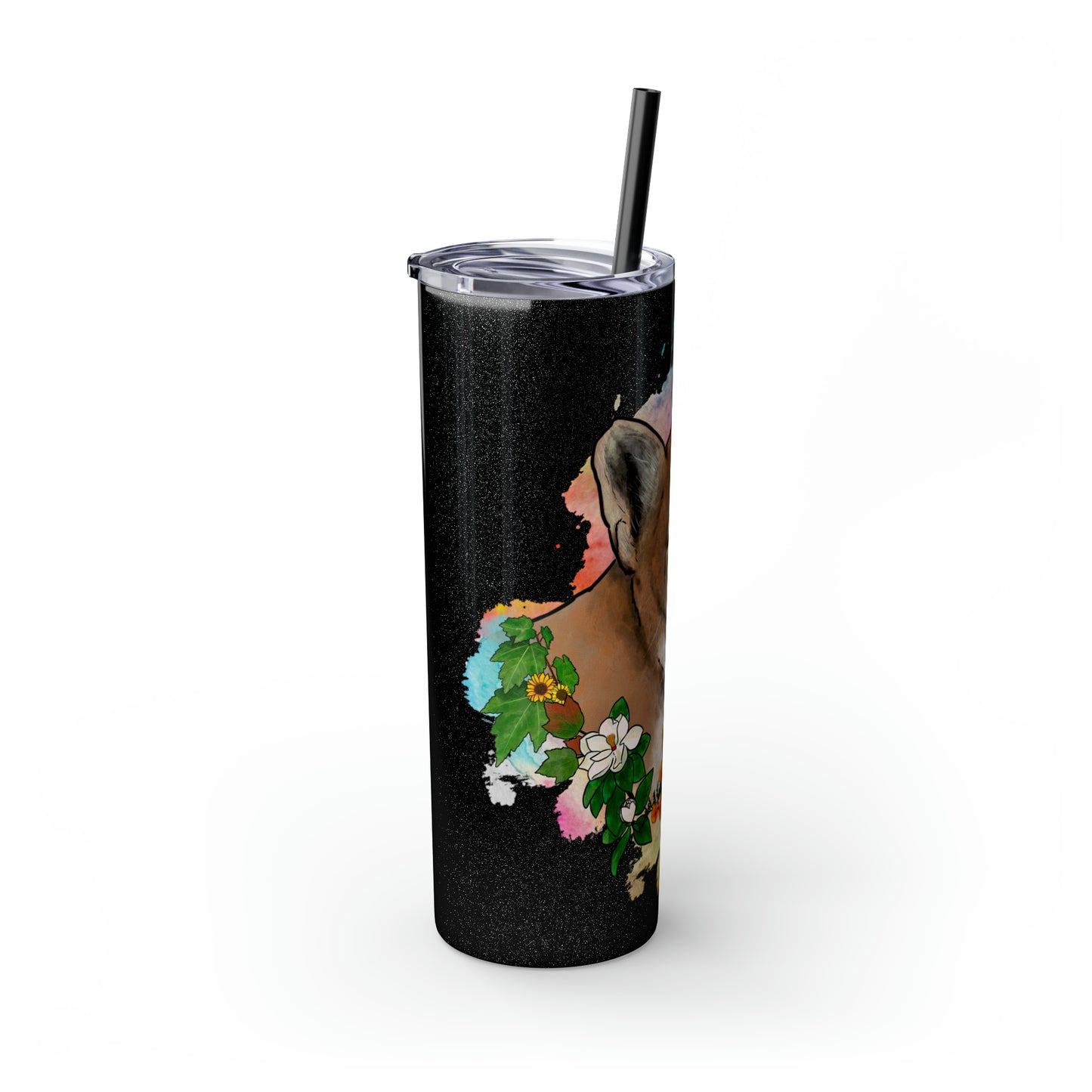 Mountain Lion Tumbler with Straw, 20oz