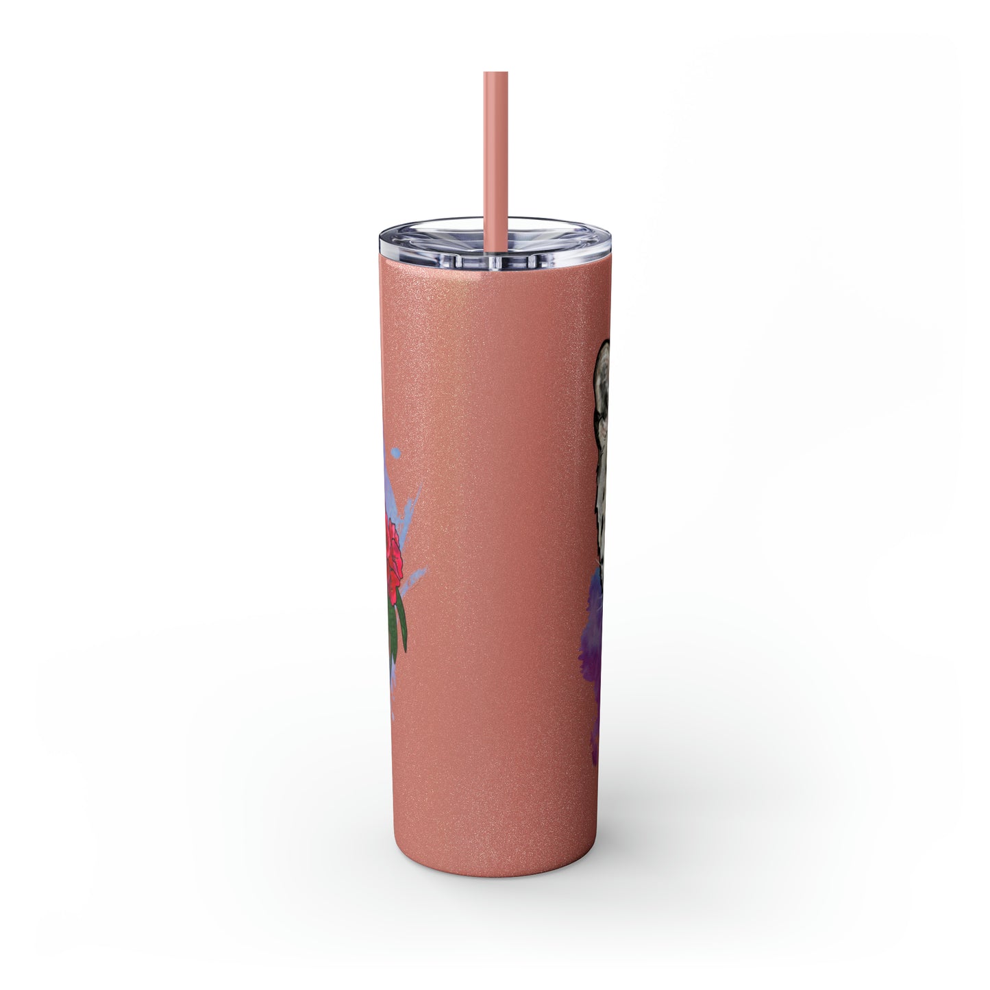 Snow Leopard Tumbler with Straw, 20oz
