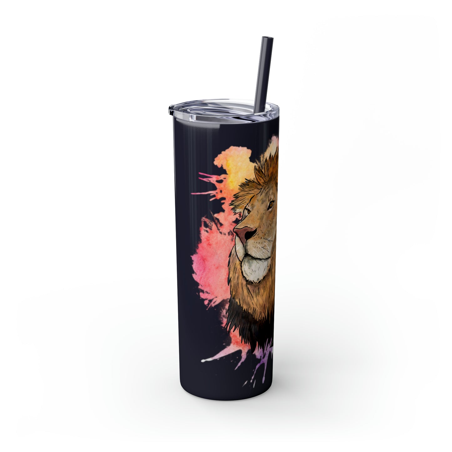 Lion Tumbler with Straw, 20oz