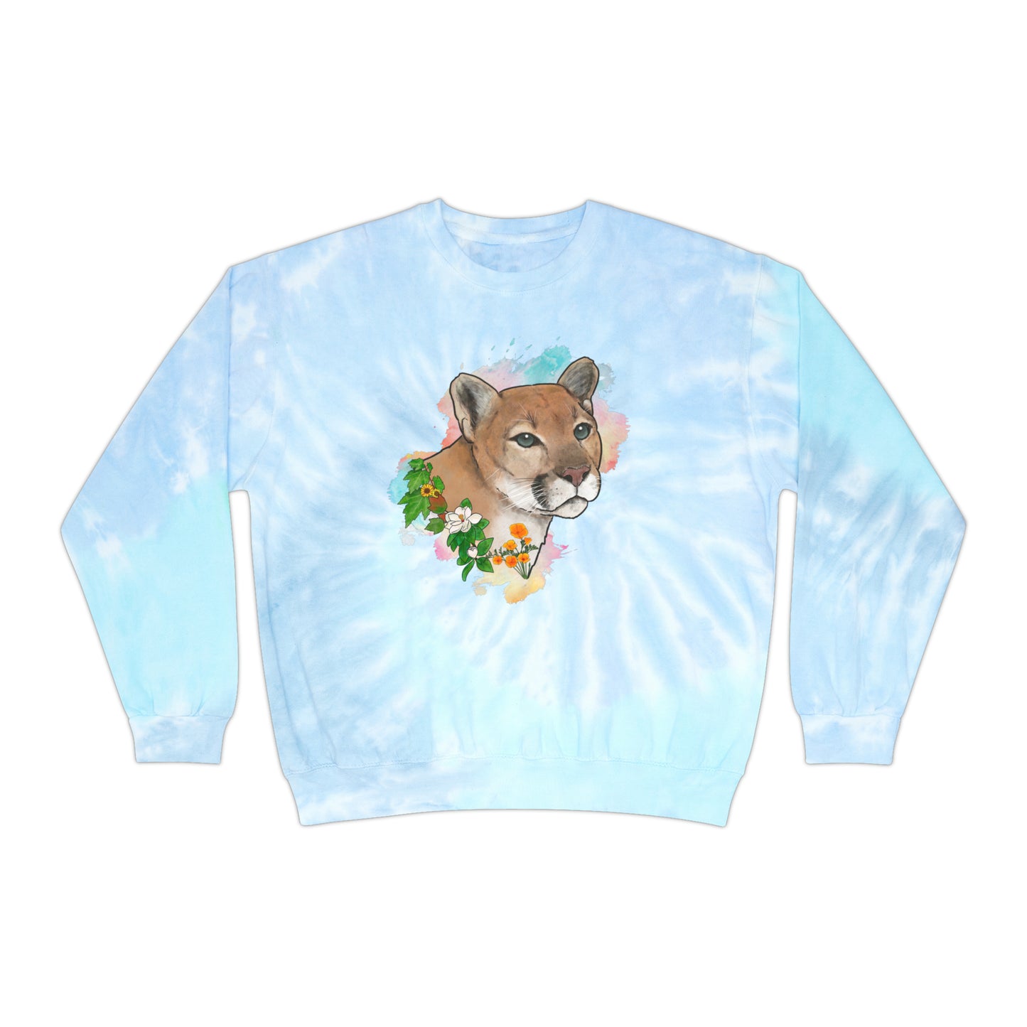 Mountain Lion Tie-Dye Sweatshirt