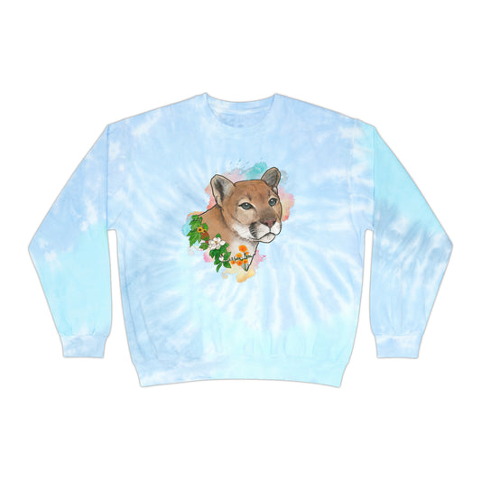 Mountain Lion Tie-Dye Sweatshirt