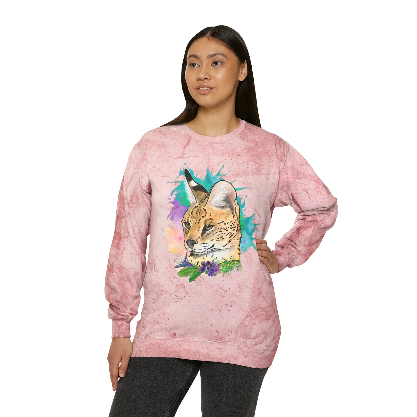 Serval Comfort Colors Crewneck Sweatshirt
