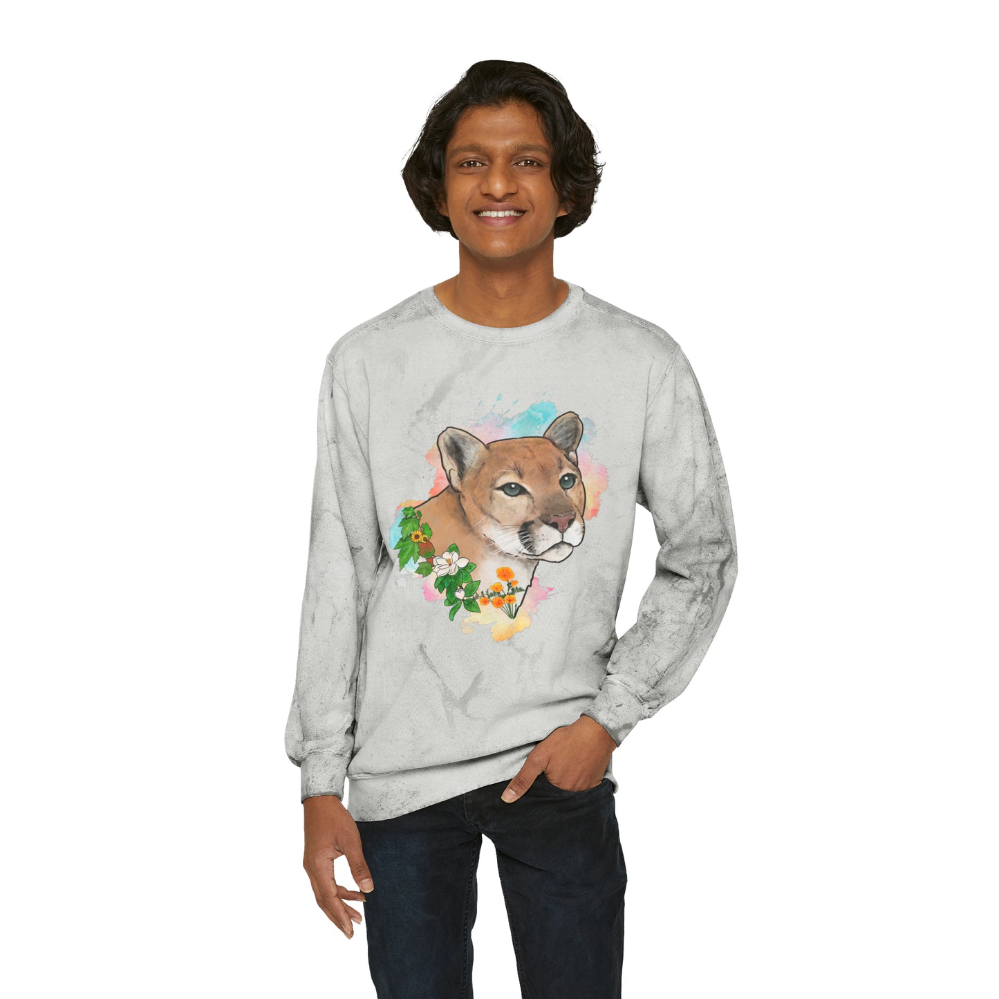 Mountain Lion Comfort Colors Crewneck Sweatshirt