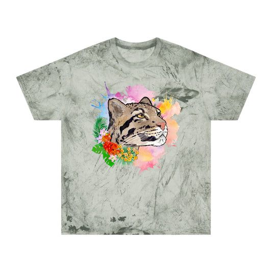 Clouded Leopard Floral Comfort Colors Color Blast T-Shirt