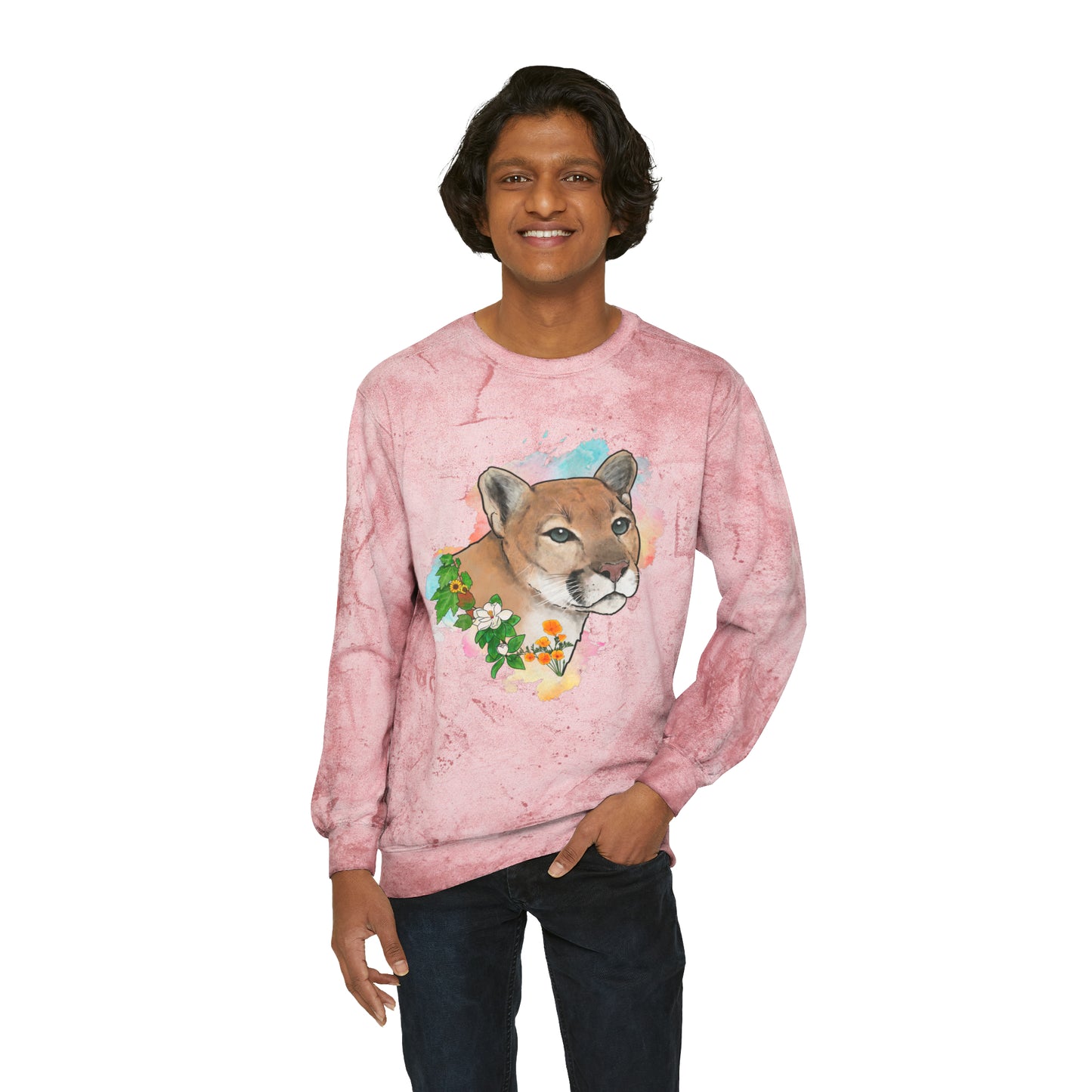 Mountain Lion Comfort Colors Crewneck Sweatshirt