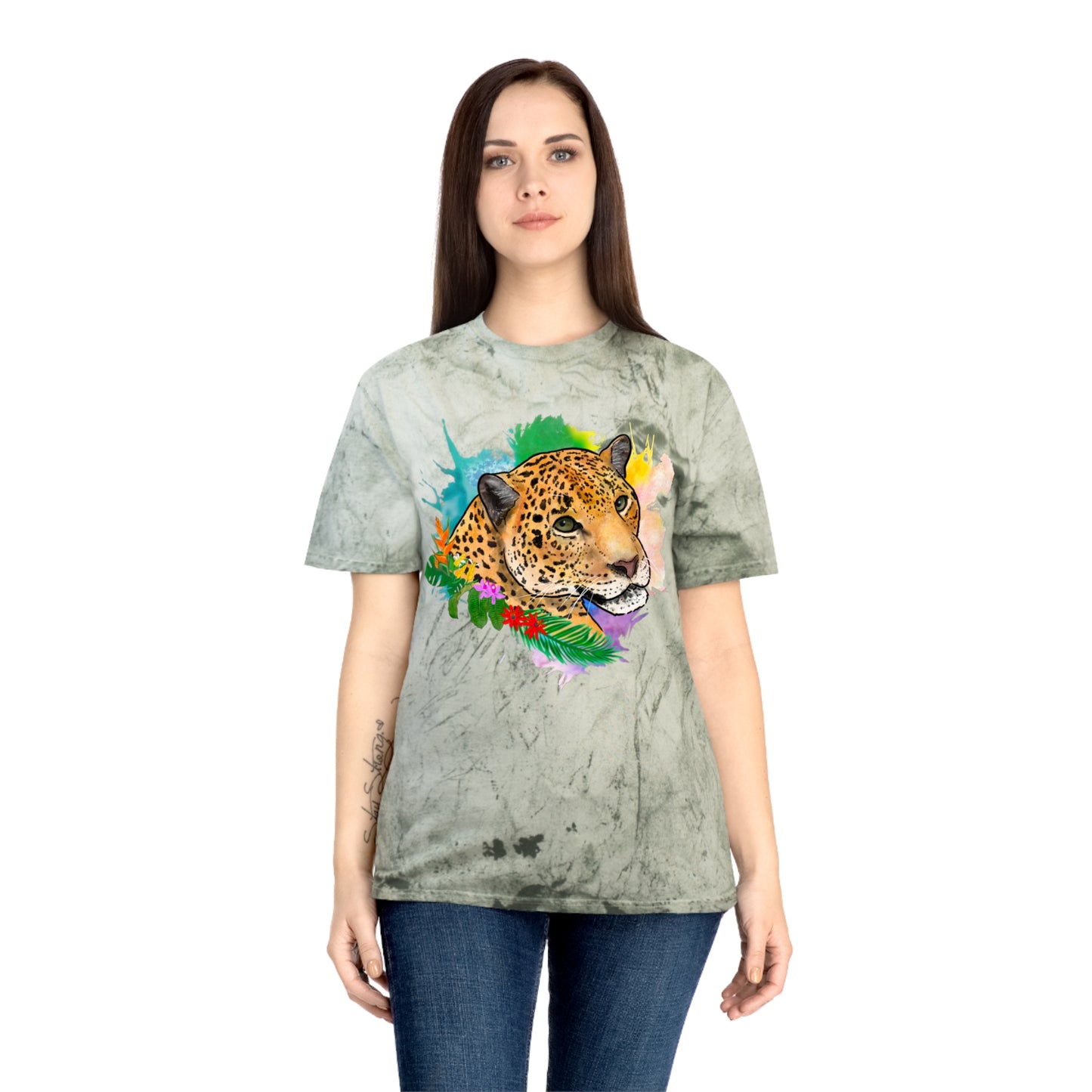 Jaguar Floral Comfort Colors Color Blast T-Shirt