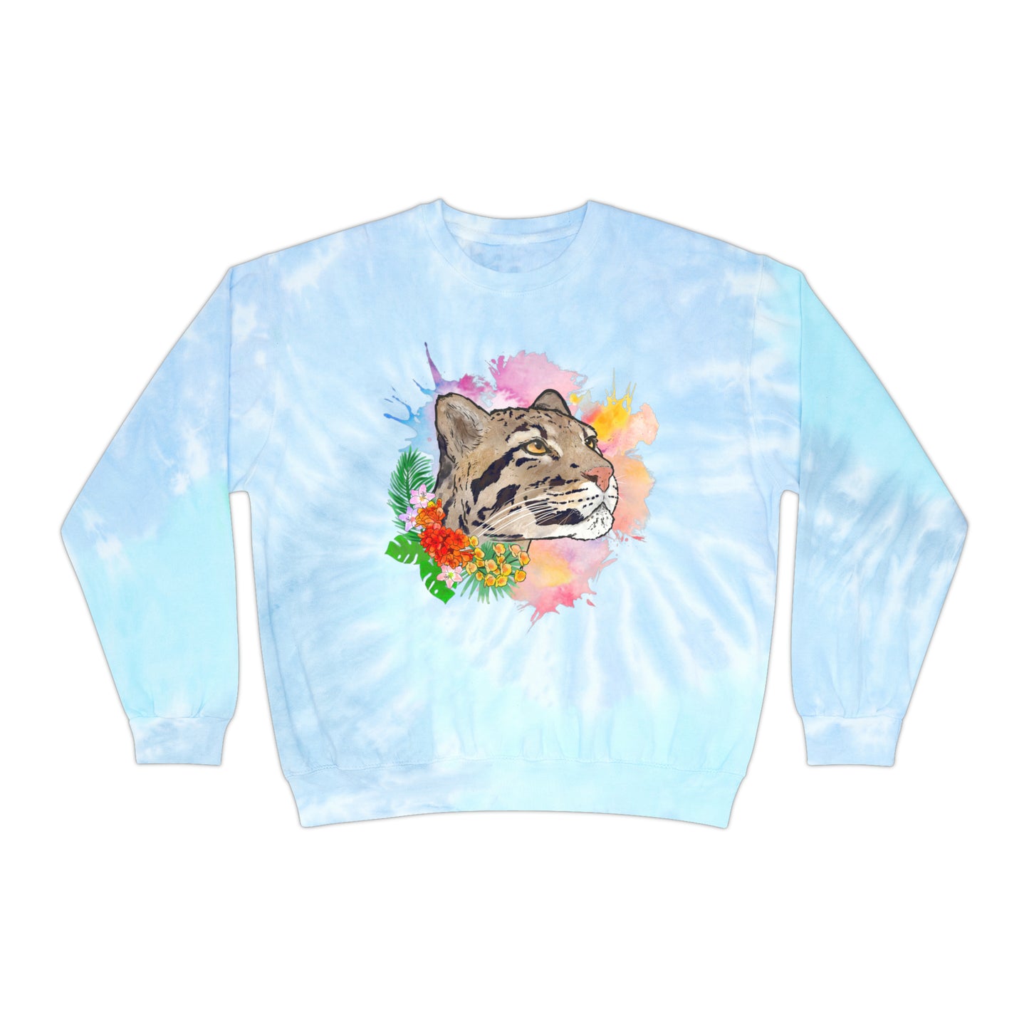 Clouded Leopard Tie-Dye Sweatshirt