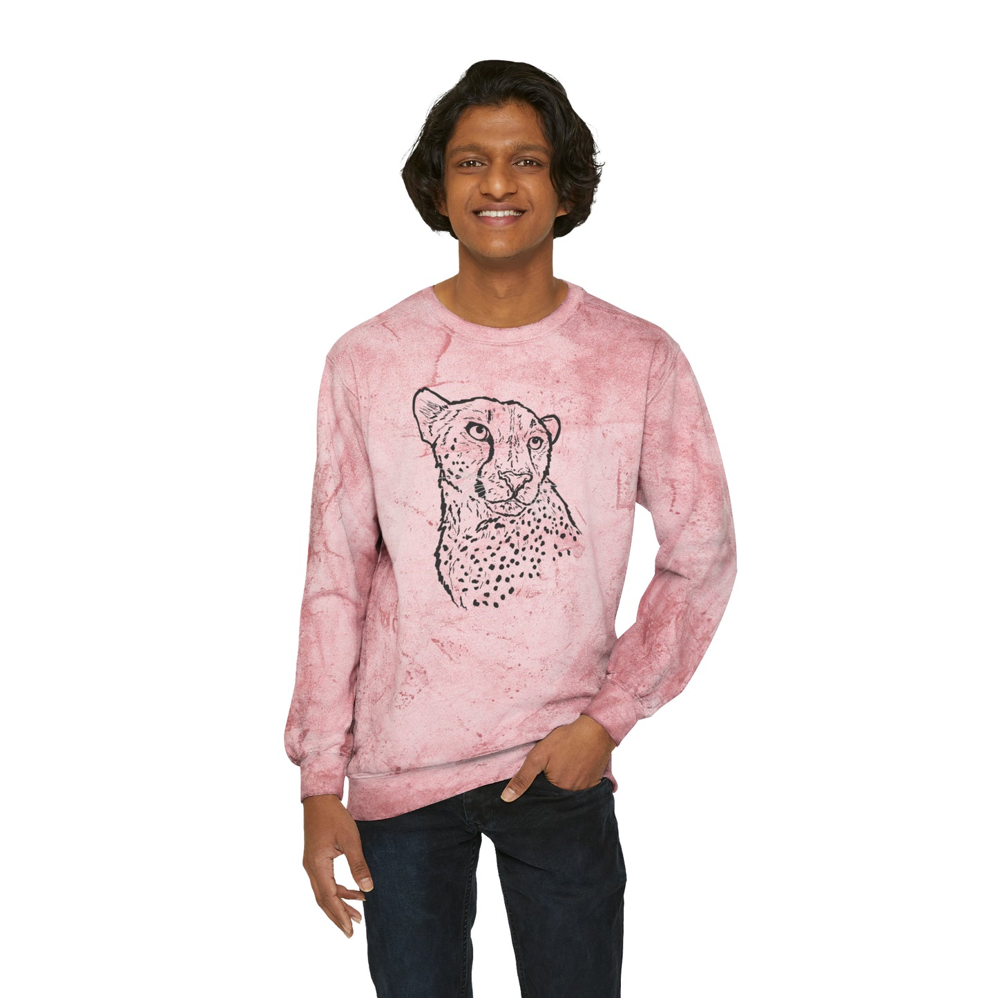 Cheetah Front and Back Crewneck Sweatshirt