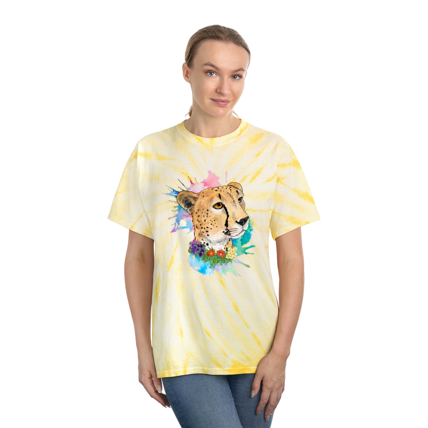 Cheetah Lion Tie-Dye Tee, Cyclone