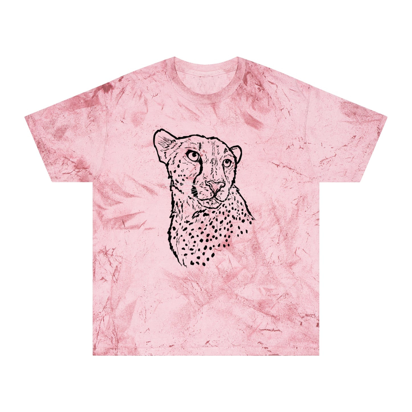 Cheetah Front and Back Color Blast T-Shirt