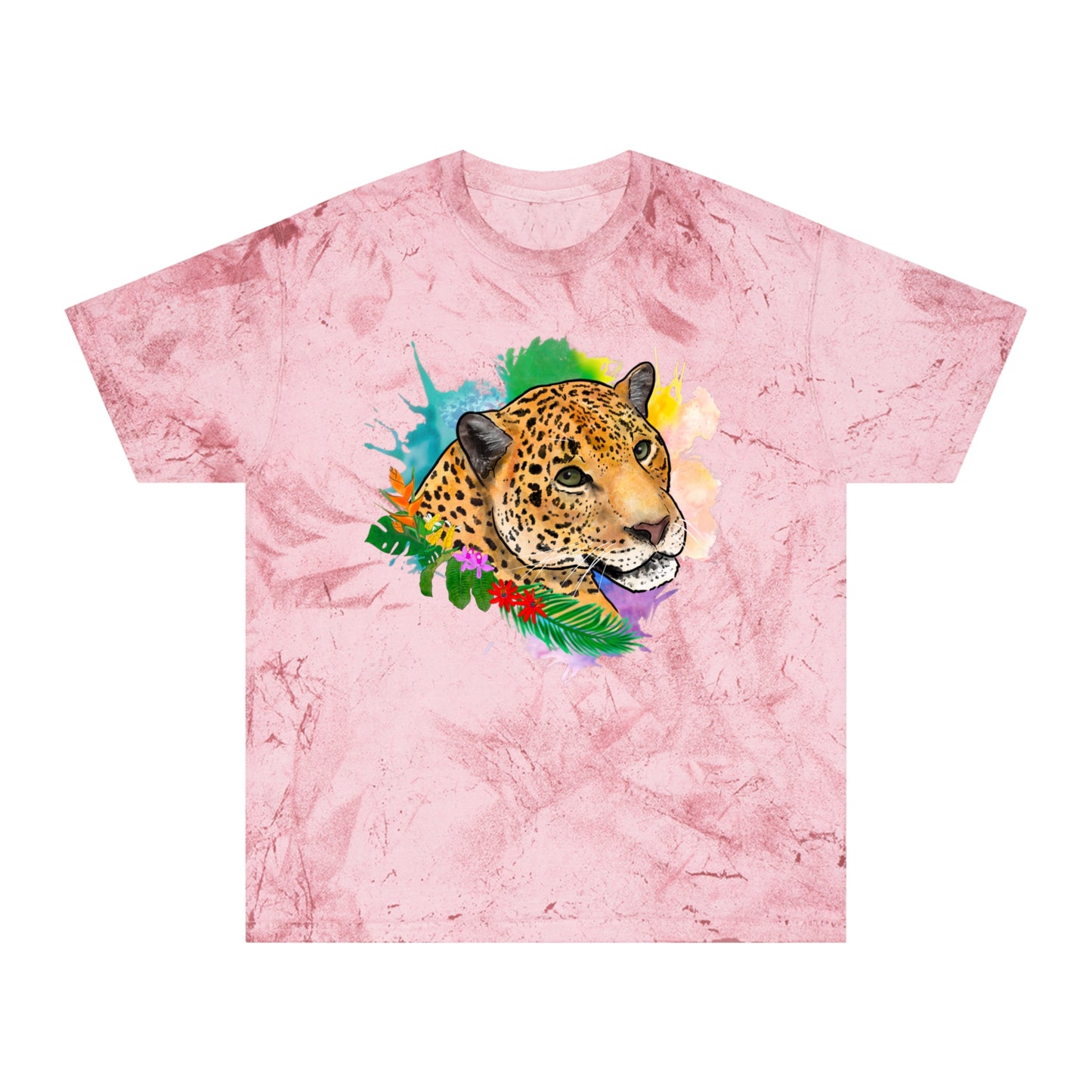 Jaguar Floral Comfort Colors Color Blast T-Shirt