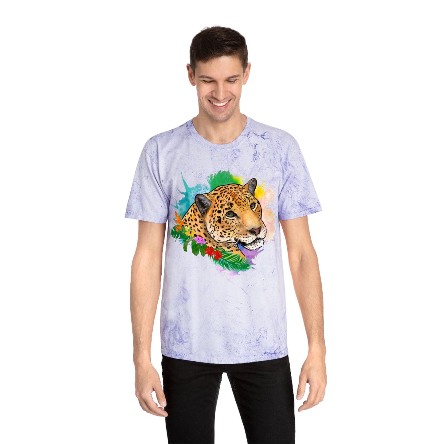 Jaguar Floral Comfort Colors Color Blast T-Shirt