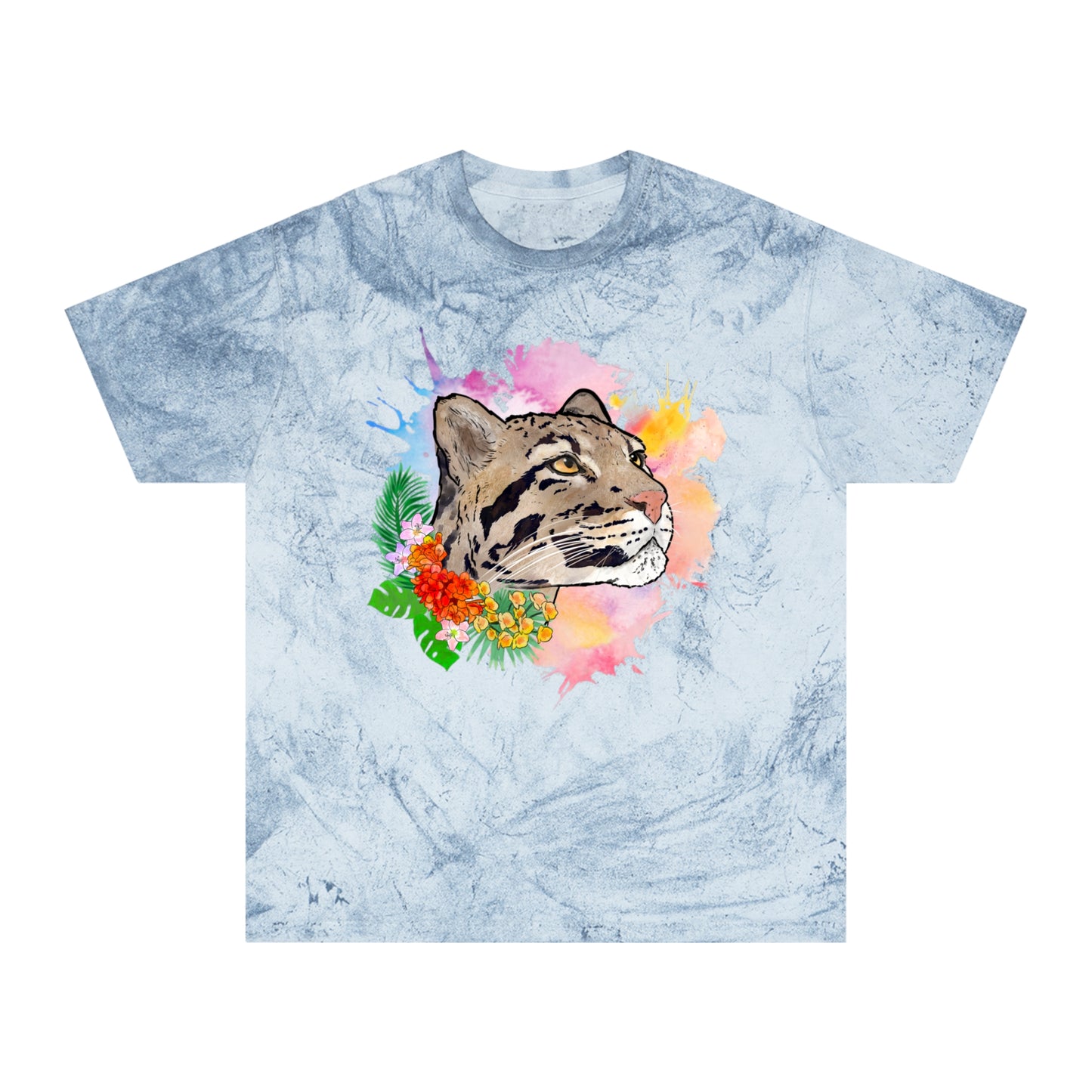 Clouded Leopard Floral Comfort Colors Color Blast T-Shirt