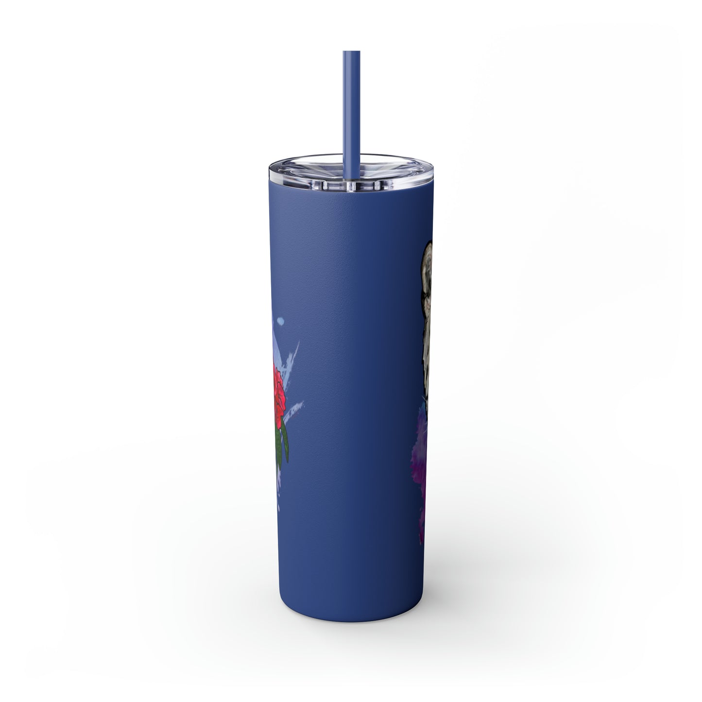 Snow Leopard Tumbler with Straw, 20oz