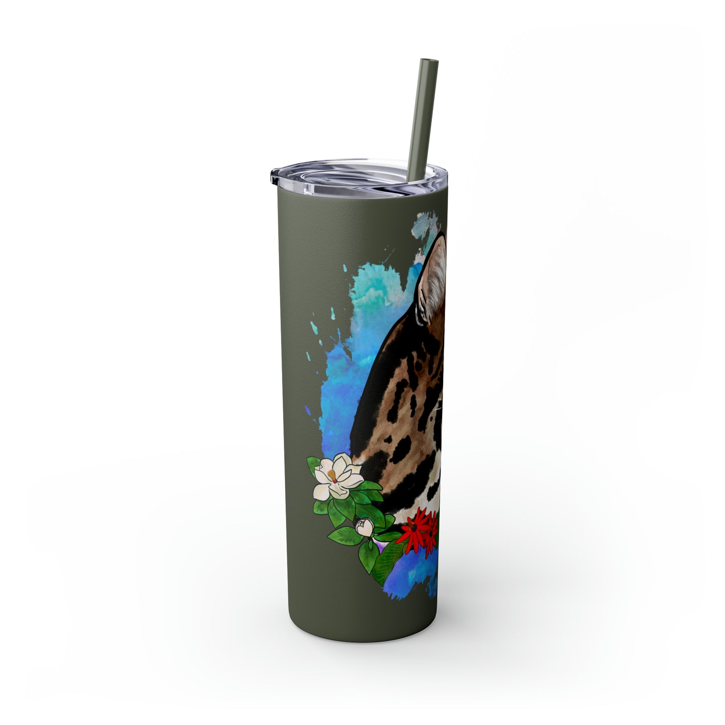 Ocelot Tumbler with Straw, 20oz