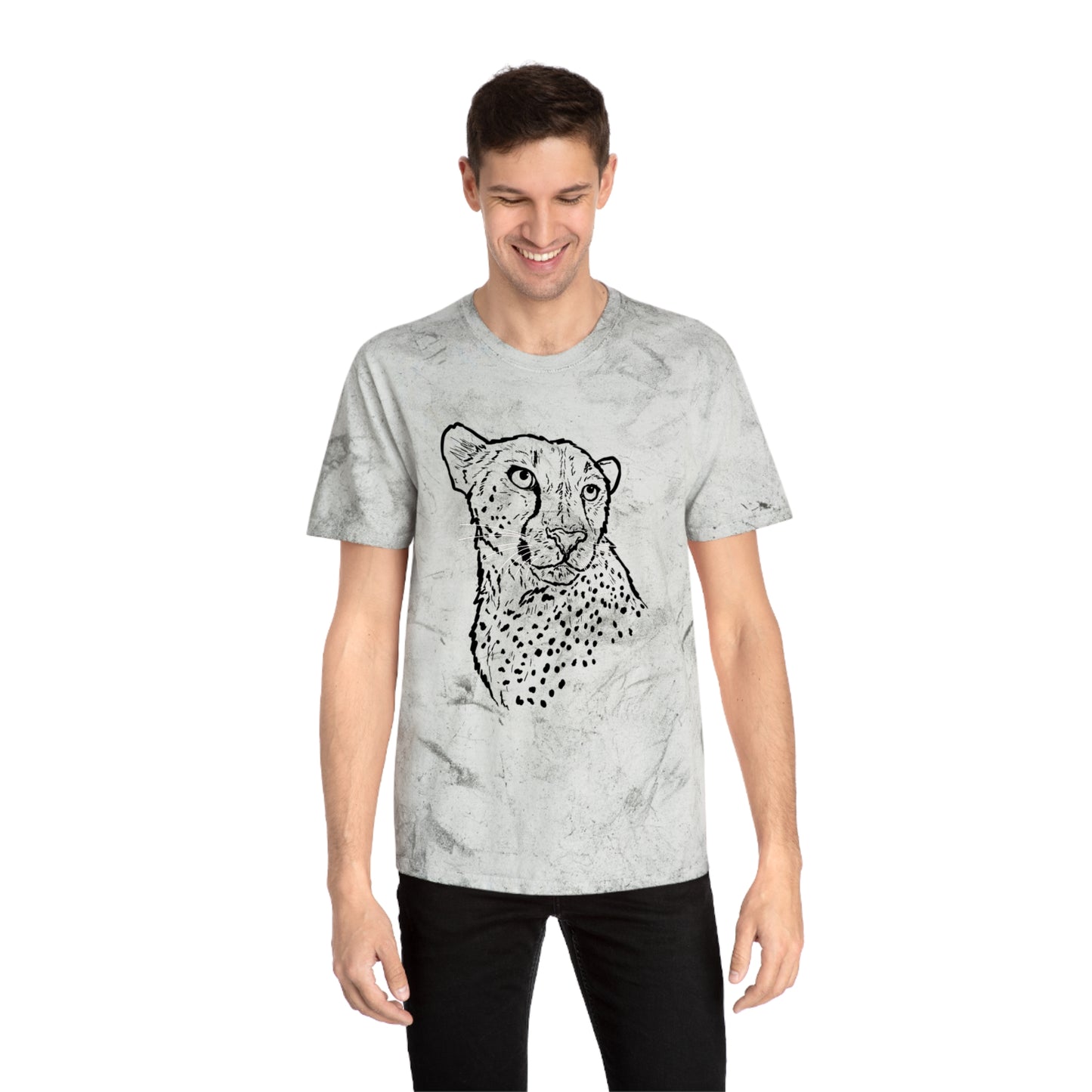 Cheetah Front and Back Color Blast T-Shirt