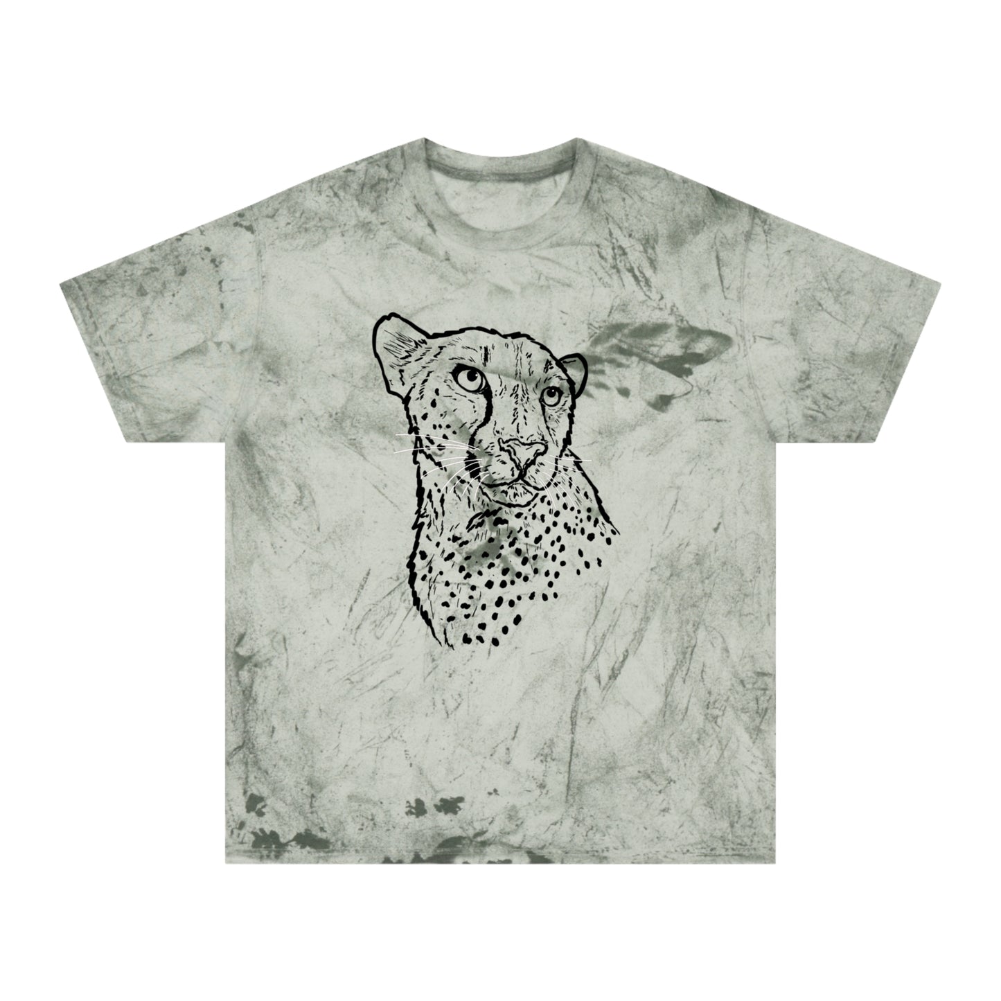 Cheetah Front and Back Color Blast T-Shirt