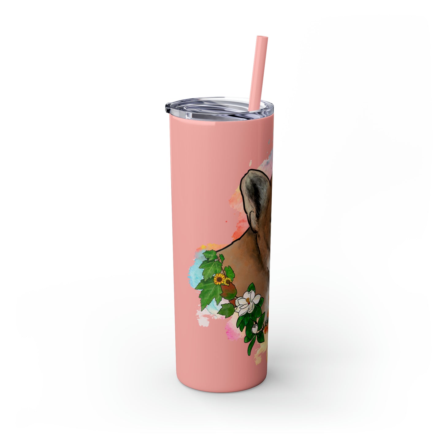 Mountain Lion Tumbler with Straw, 20oz