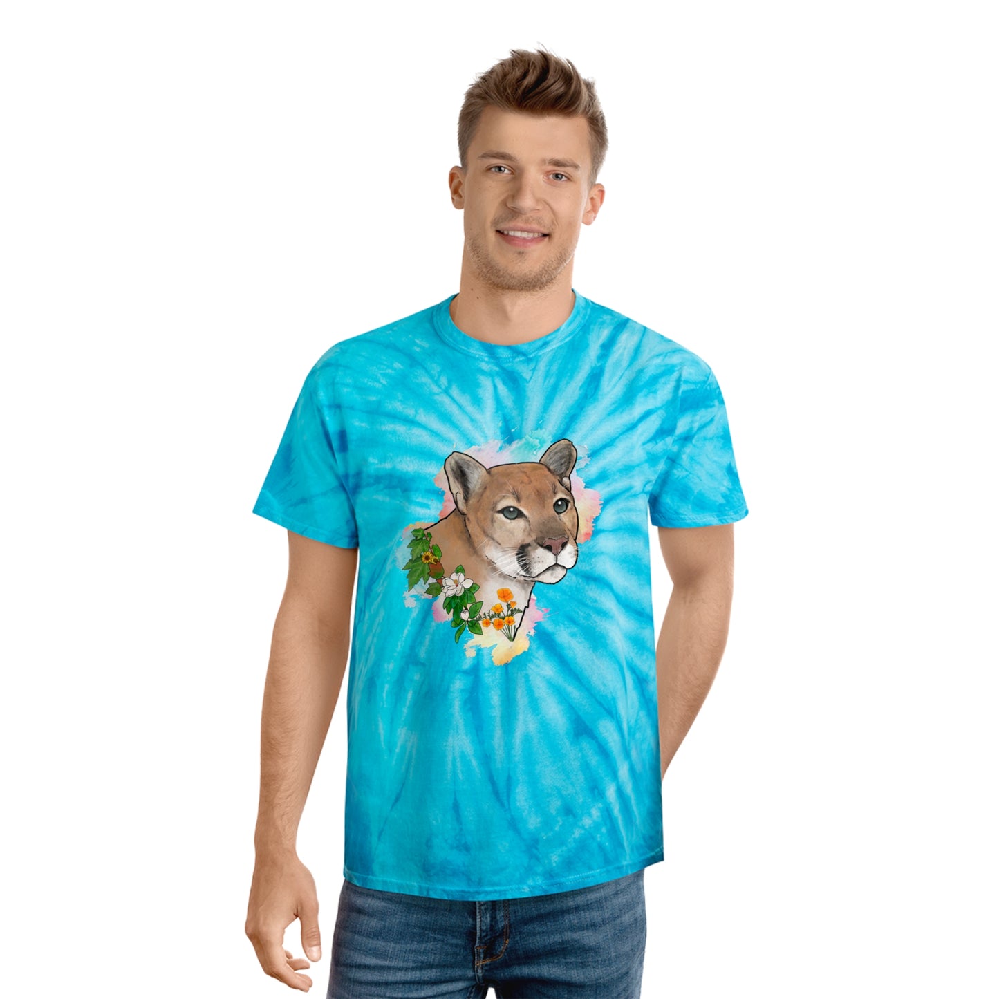 Mountain Lion Tie-Dye Tee, Cyclone