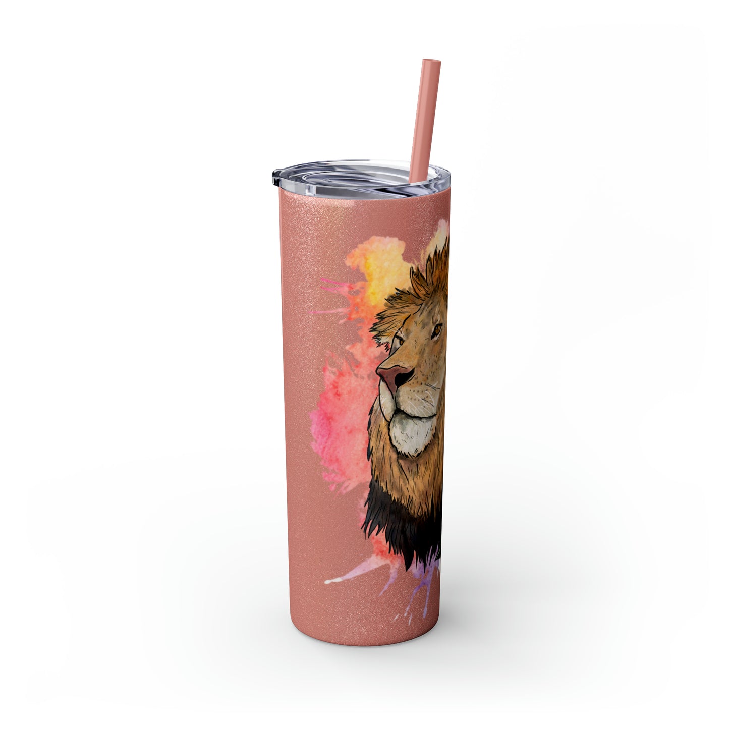 Lion Tumbler with Straw, 20oz