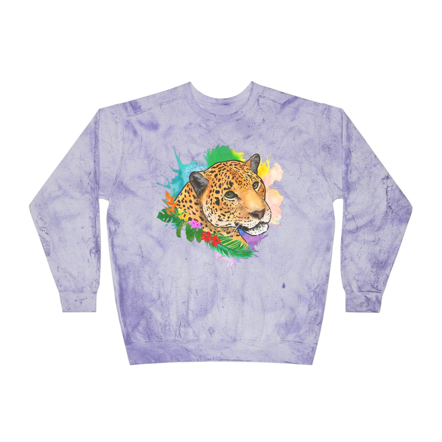 Jaguar Floral Comfort Colors Crewneck Sweatshirt