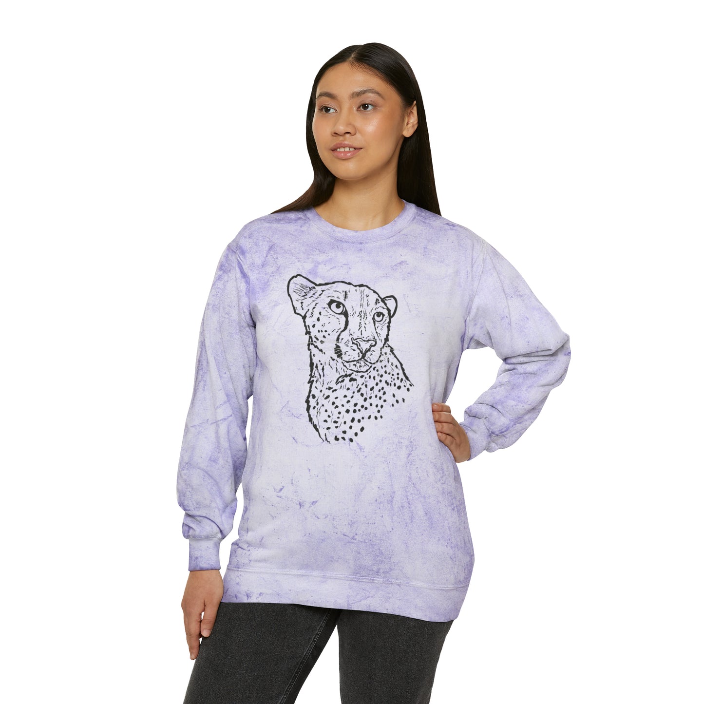 Cheetah Front and Back Crewneck Sweatshirt