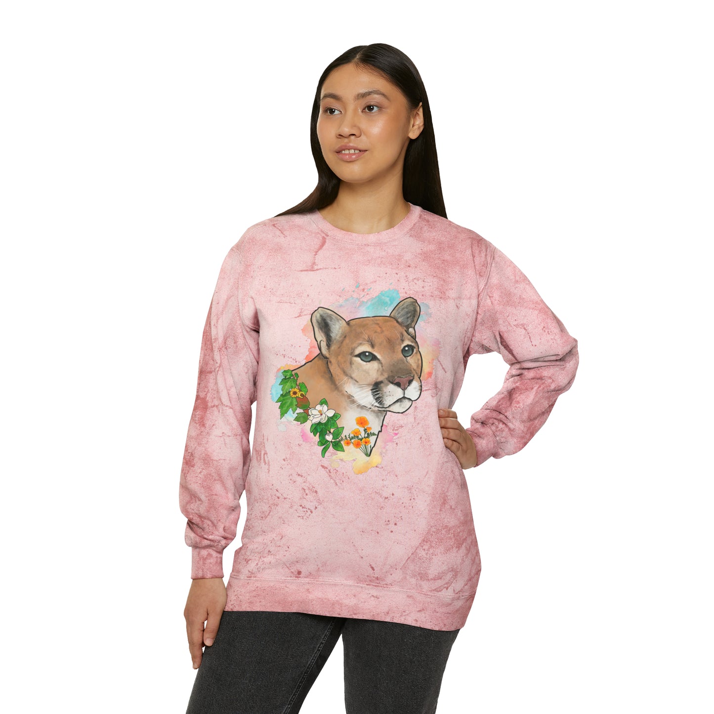 Mountain Lion Comfort Colors Crewneck Sweatshirt