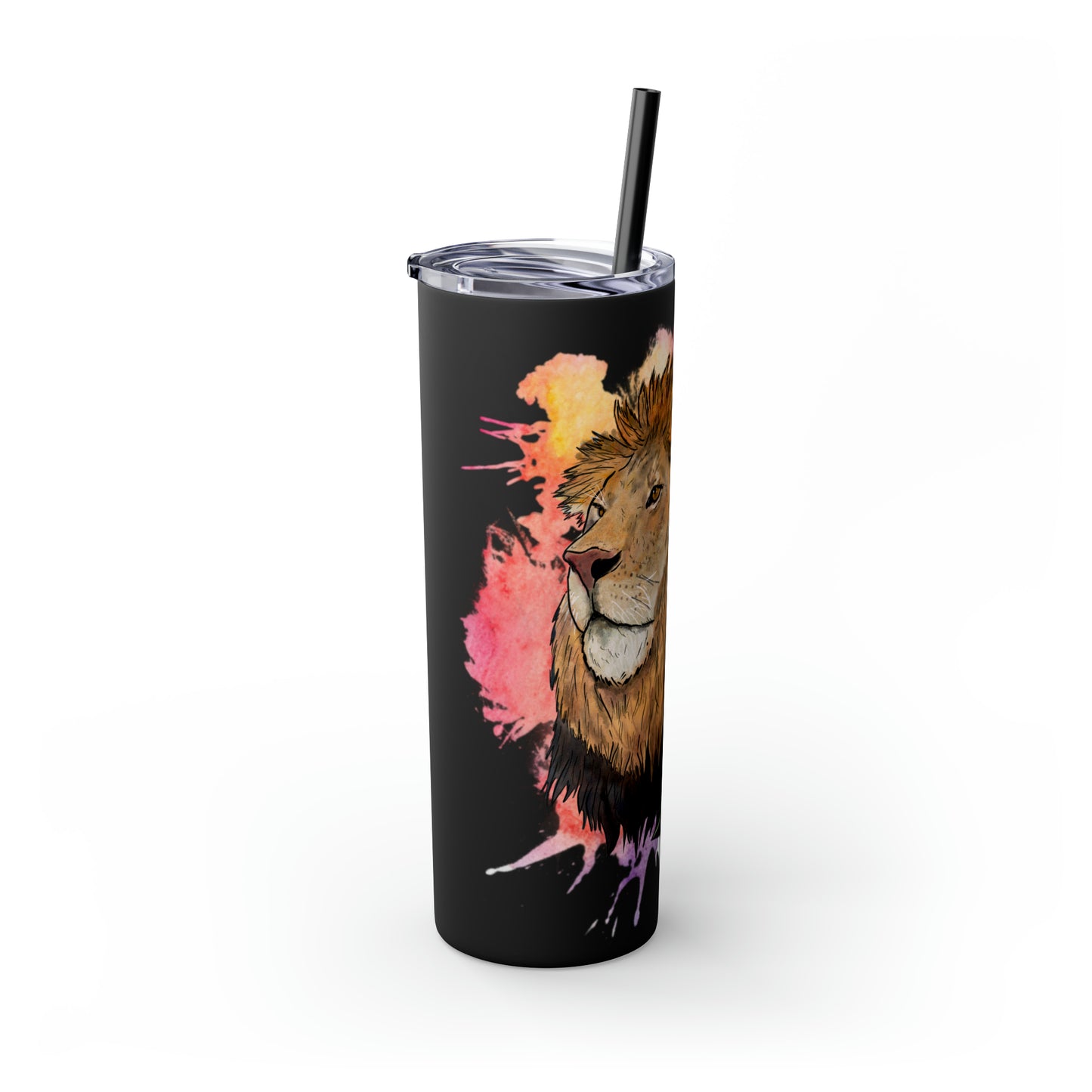 Lion Tumbler with Straw, 20oz