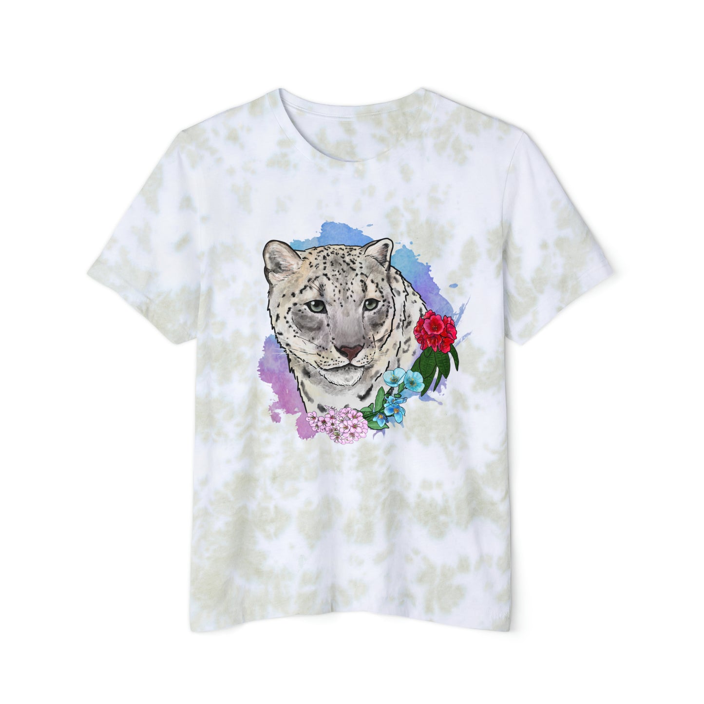 Snow Leopard Tie-Dyed T-Shirt
