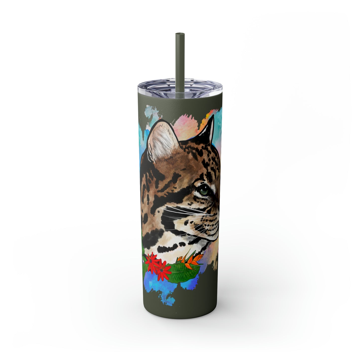 Ocelot Tumbler with Straw, 20oz