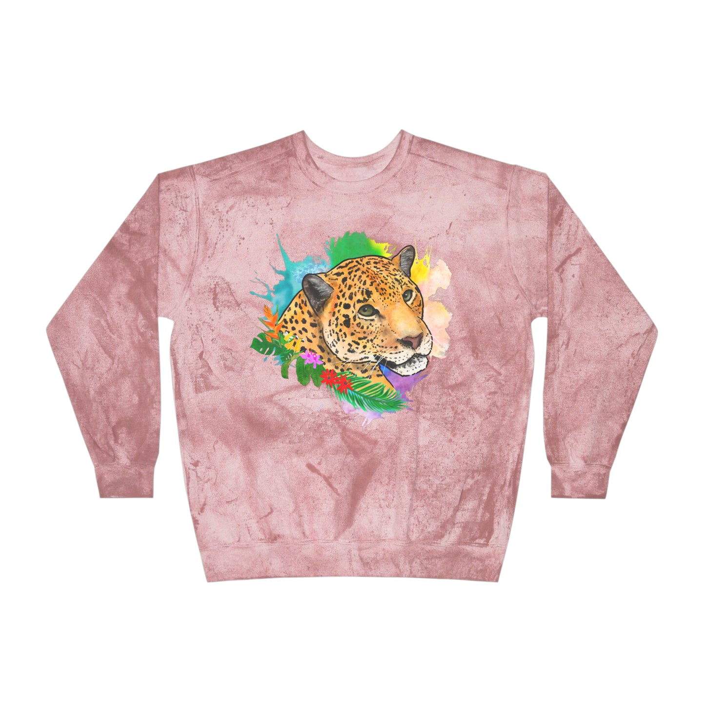 Jaguar Floral Comfort Colors Crewneck Sweatshirt