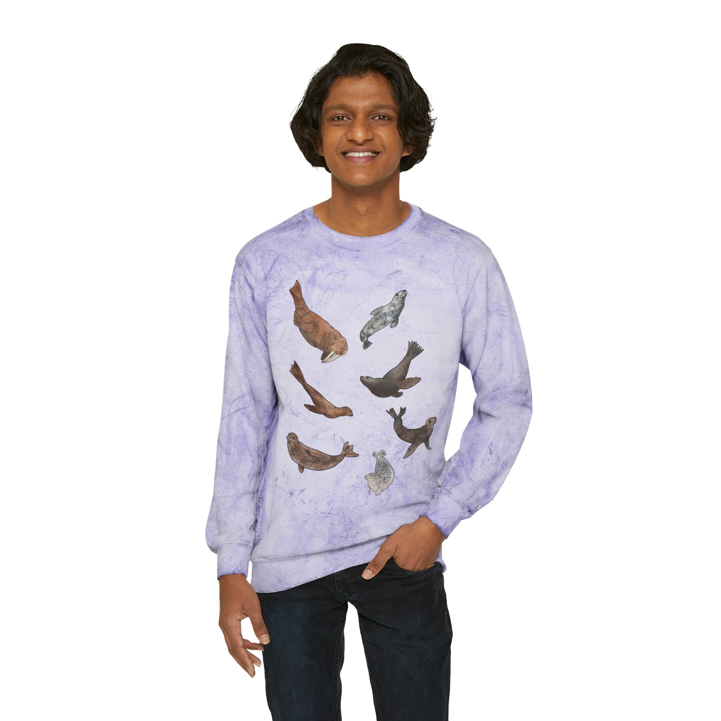 Pinniped Color Blast Comfort Colors Crewneck Sweatshirt