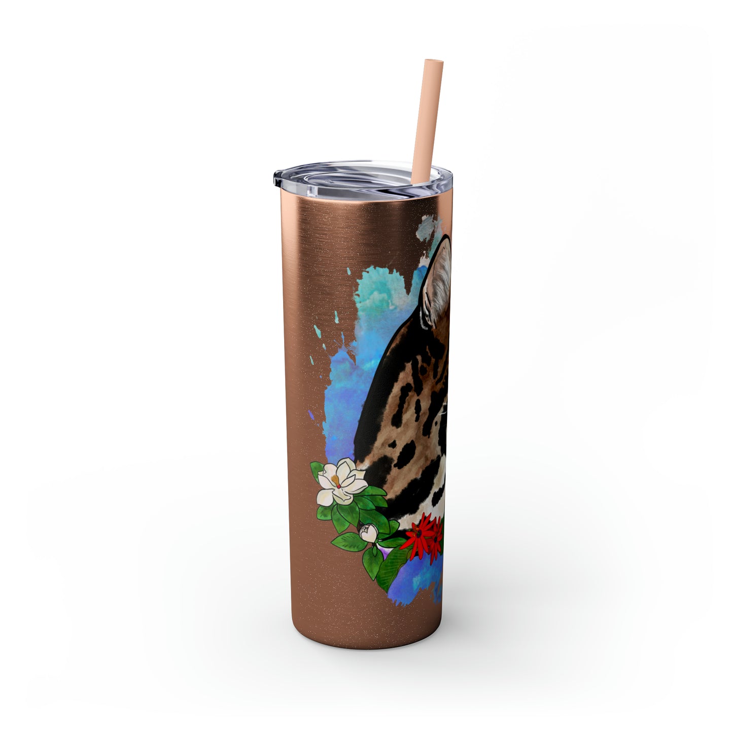 Ocelot Tumbler with Straw, 20oz