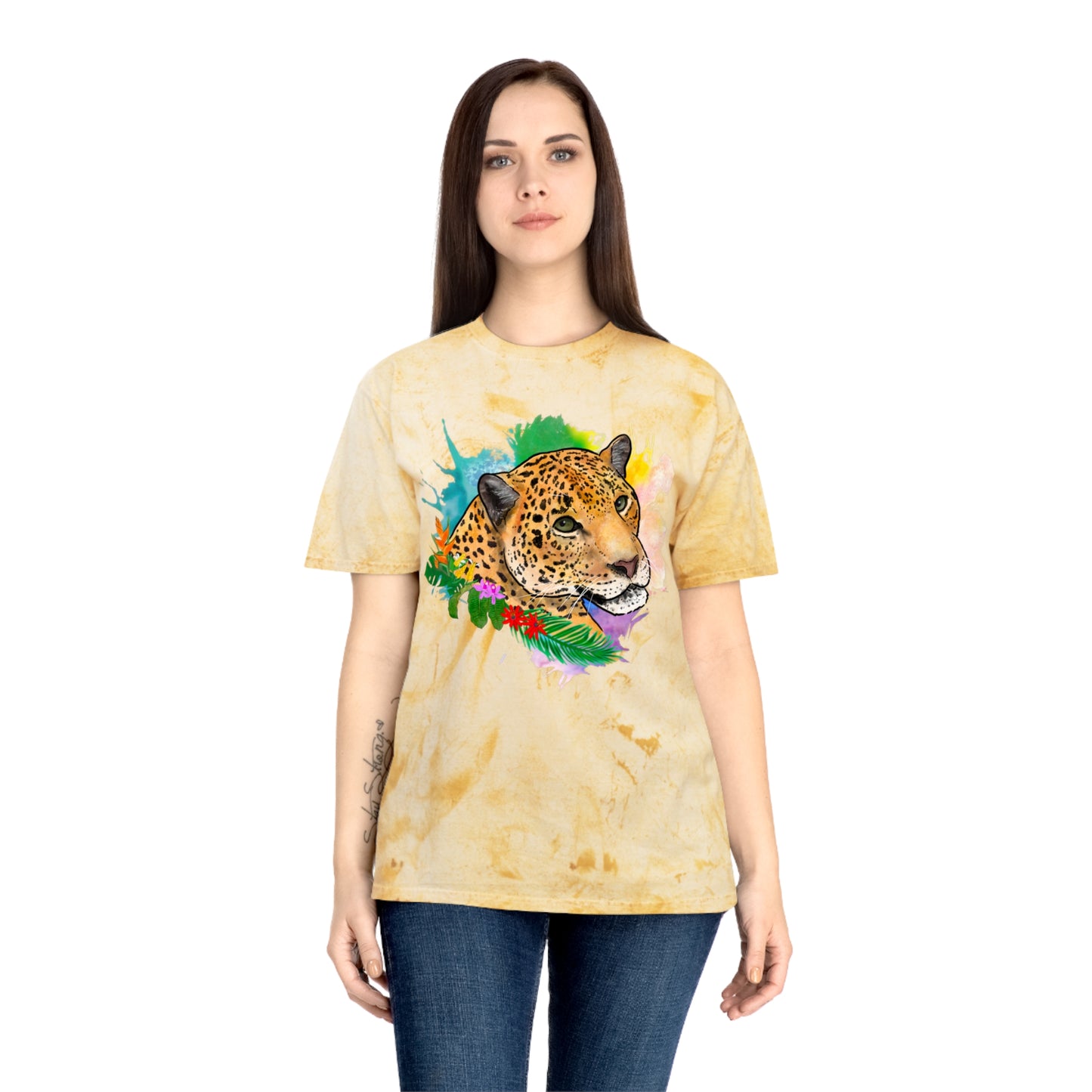 Jaguar Floral Comfort Colors Color Blast T-Shirt