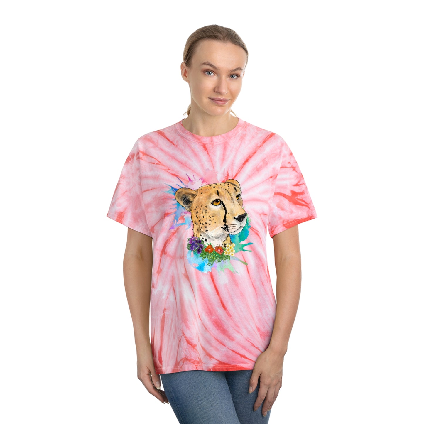 Cheetah Lion Tie-Dye Tee, Cyclone