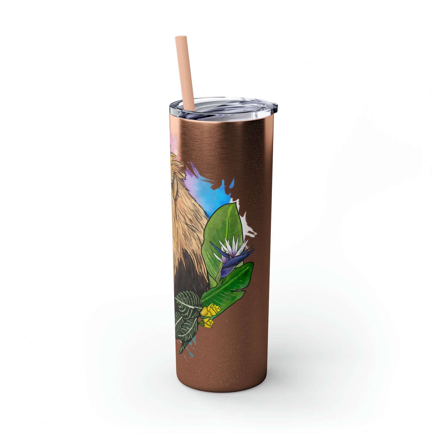 Lion Tumbler with Straw, 20oz