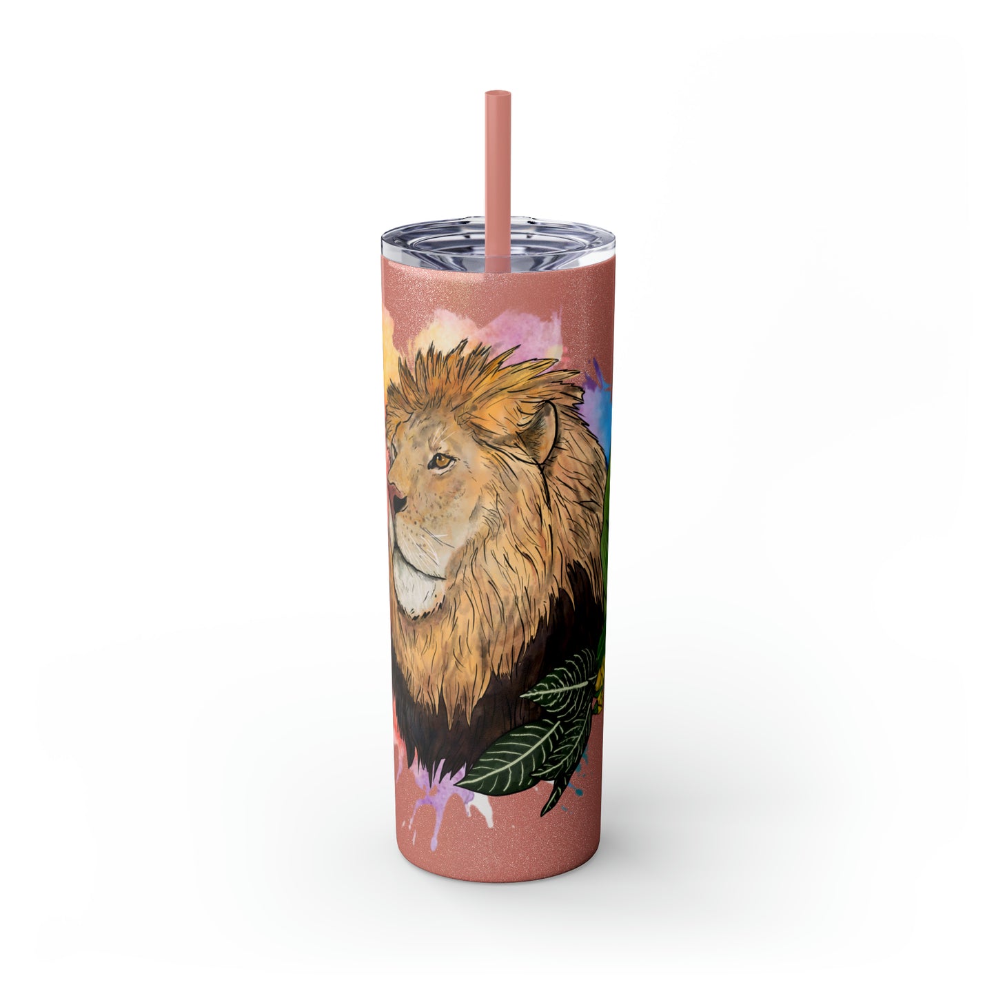 Lion Tumbler with Straw, 20oz