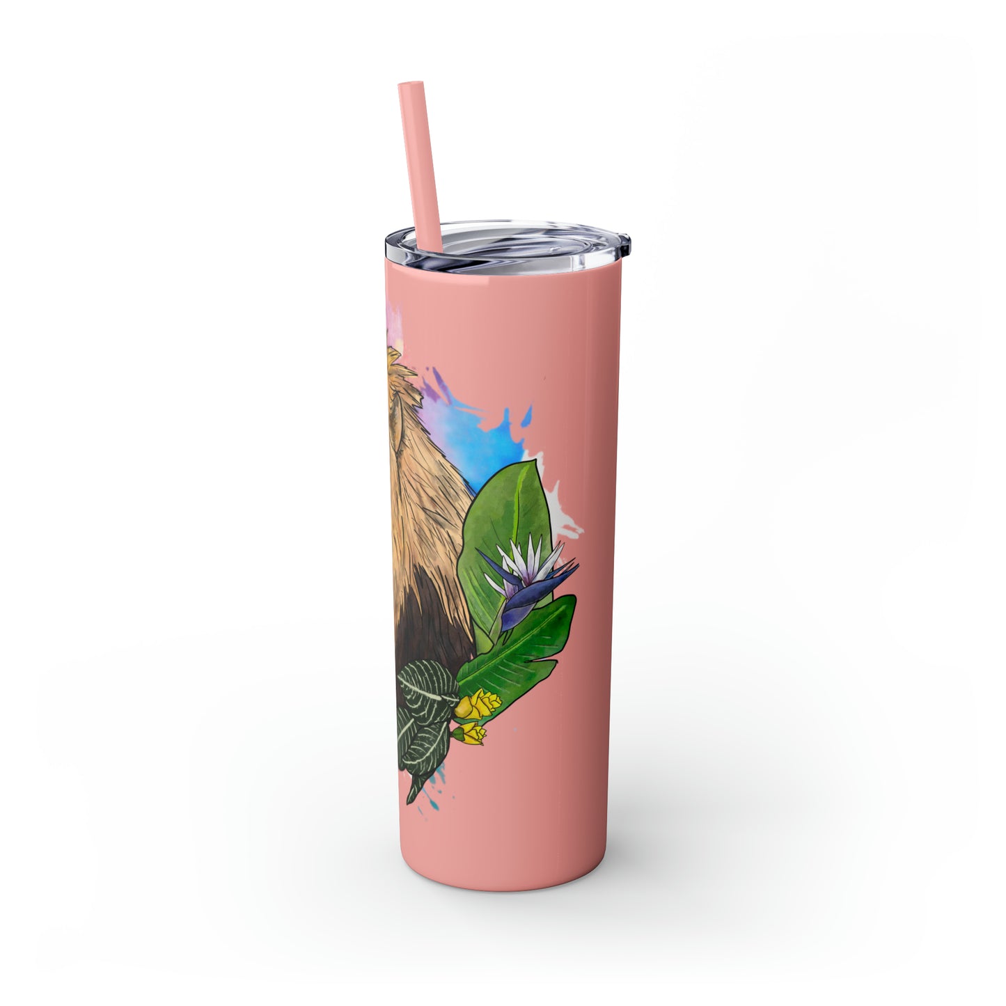 Lion Tumbler with Straw, 20oz