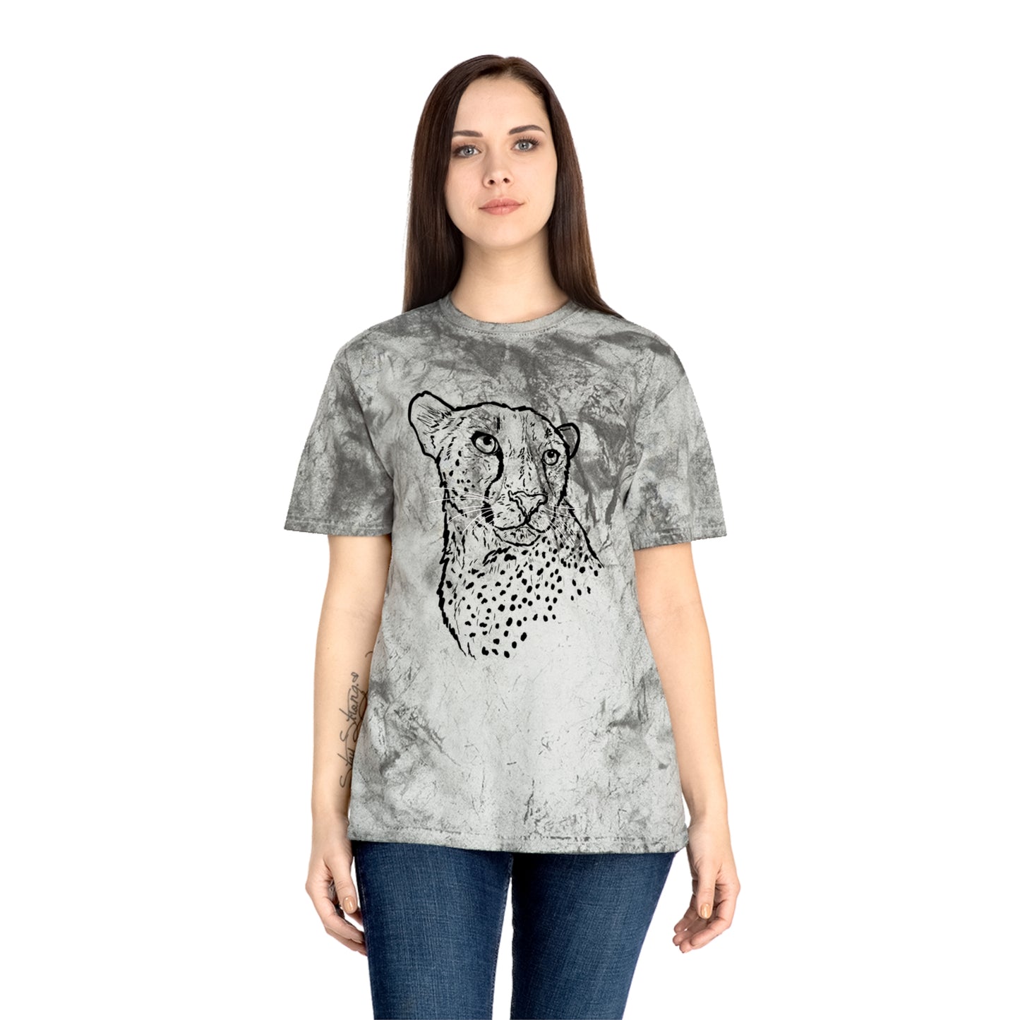 Cheetah Front and Back Color Blast T-Shirt